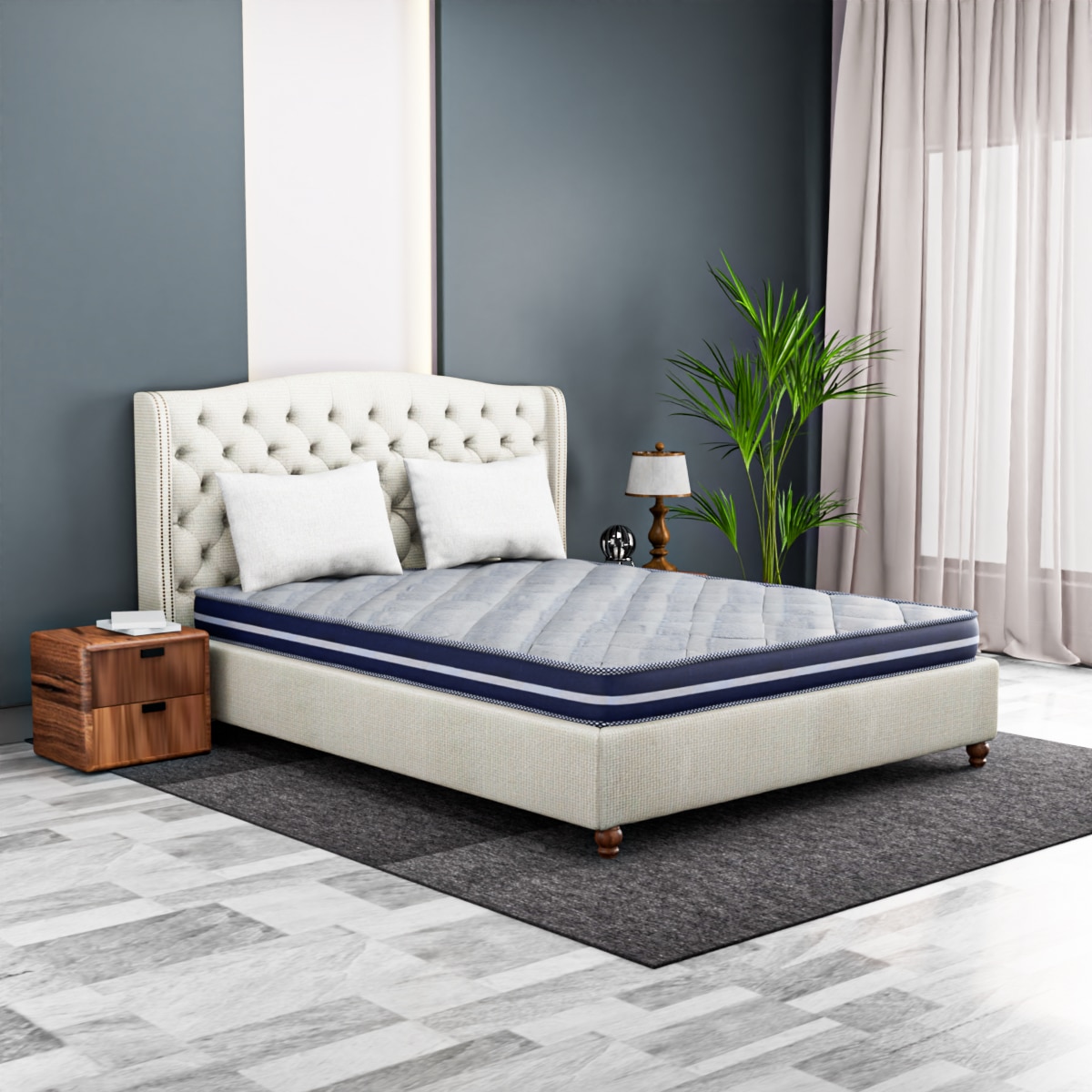 Drilled Air Cool Luxury Bond Memory Queen Mattress 75 X 66 6 Inches - Neend Mattress