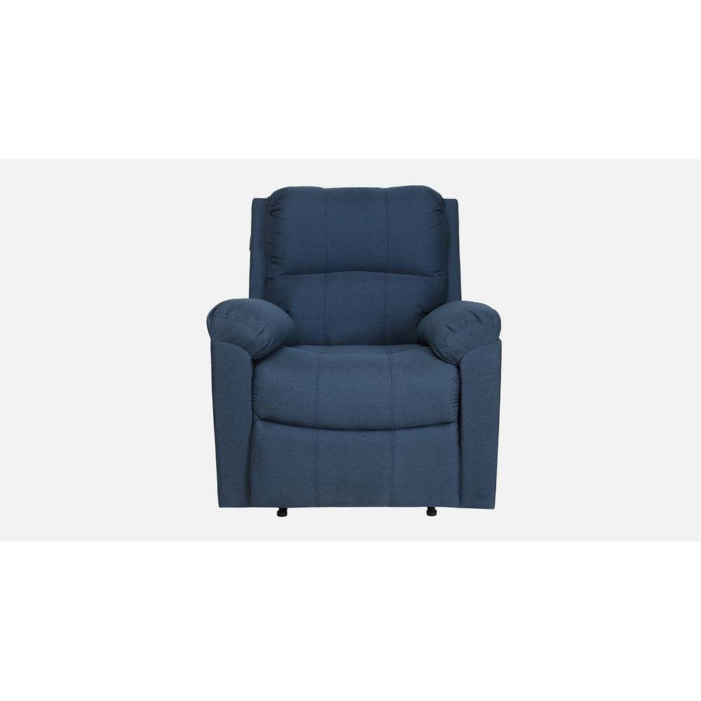 Spino Leatherette One Seater Manual Recliner in Blue Colour