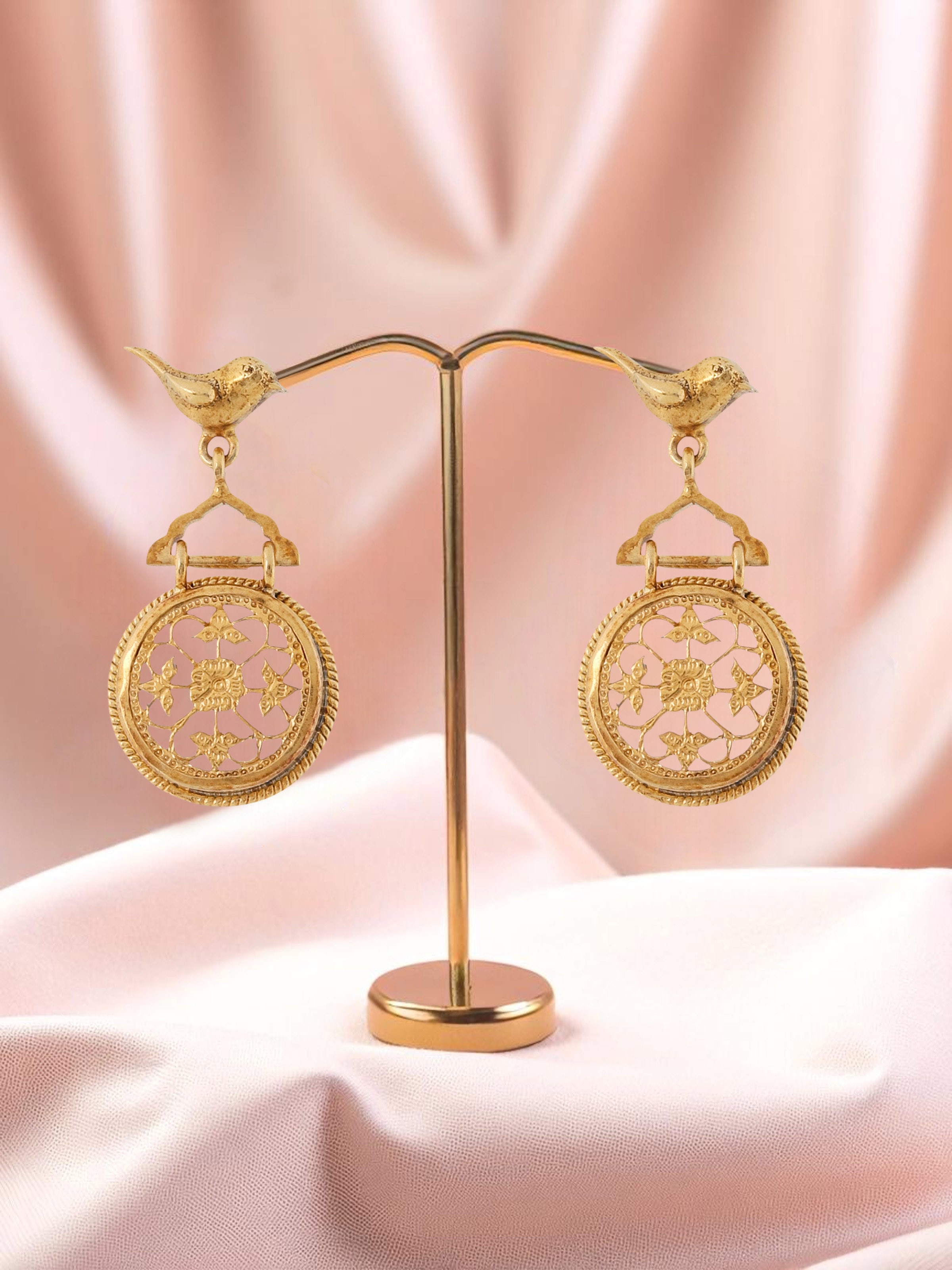 lifestyle view of thewa silver drop earrings