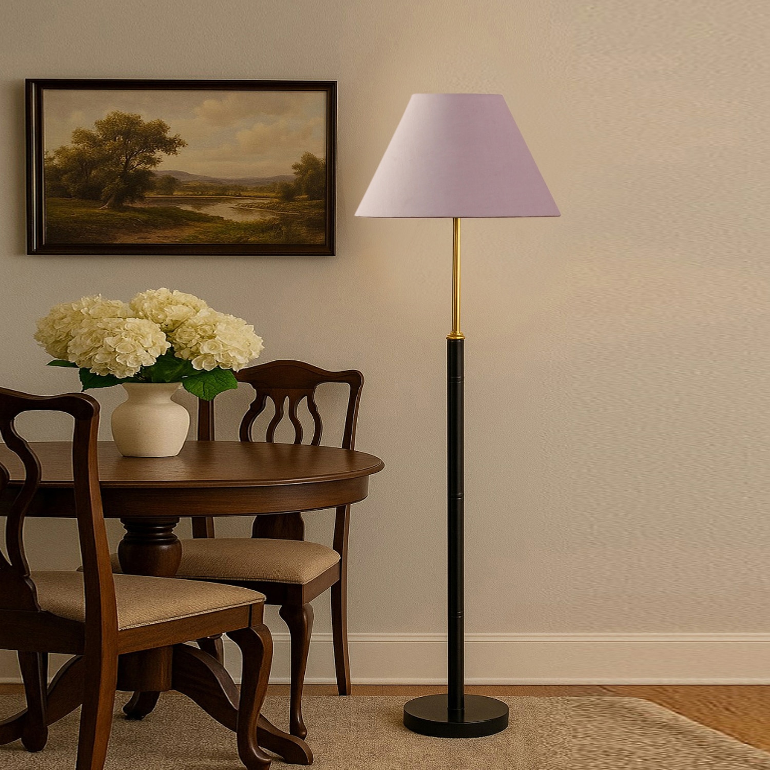 Devansh Wood & Metal Floor Lamp