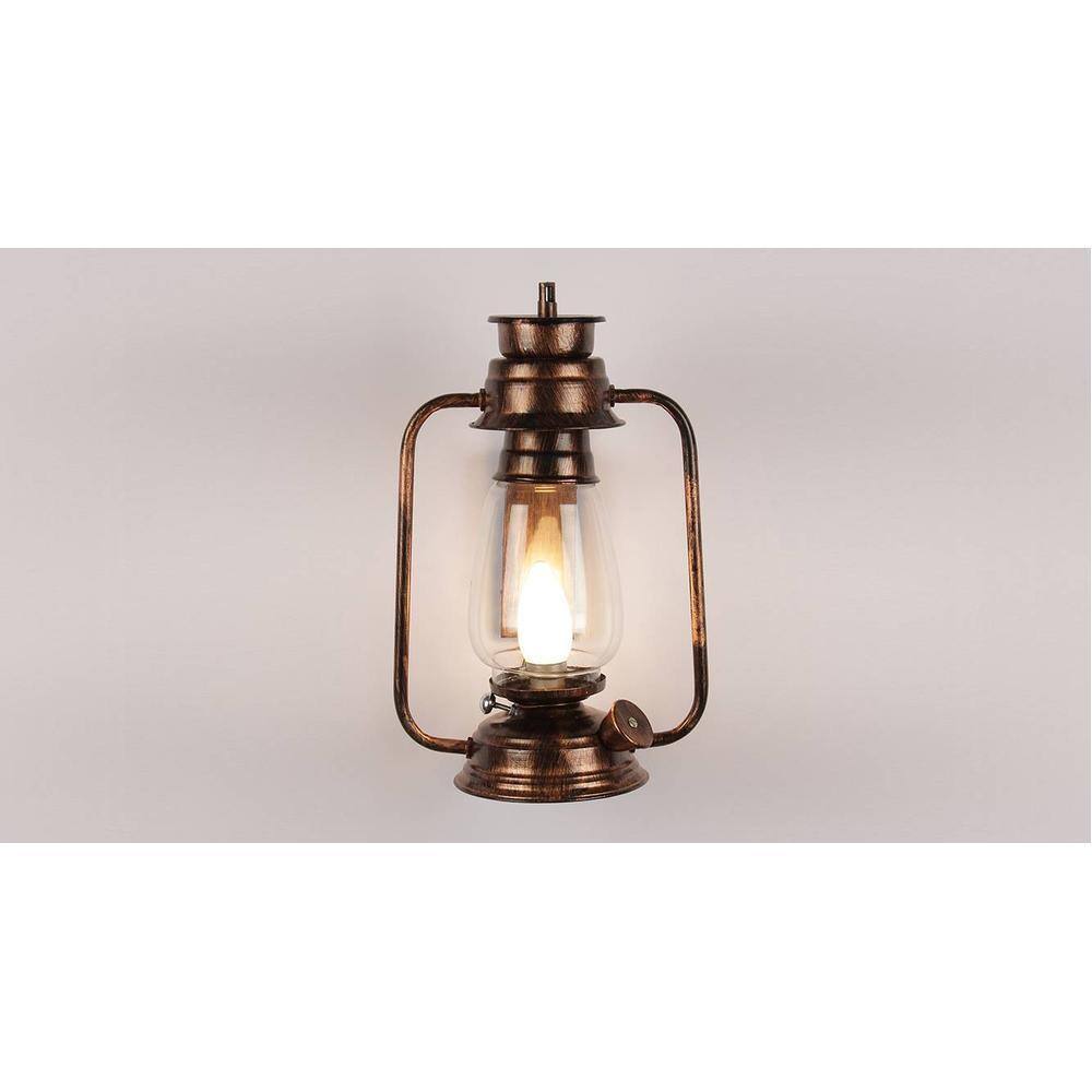 Harper Copper Metal Wall Mounted Lantern Lamp