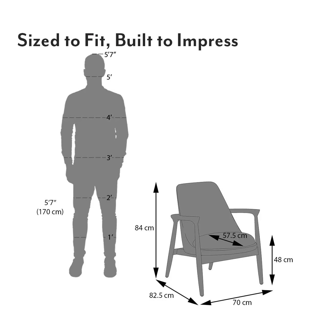 Dakota Lounge Chair In Stria Mustard