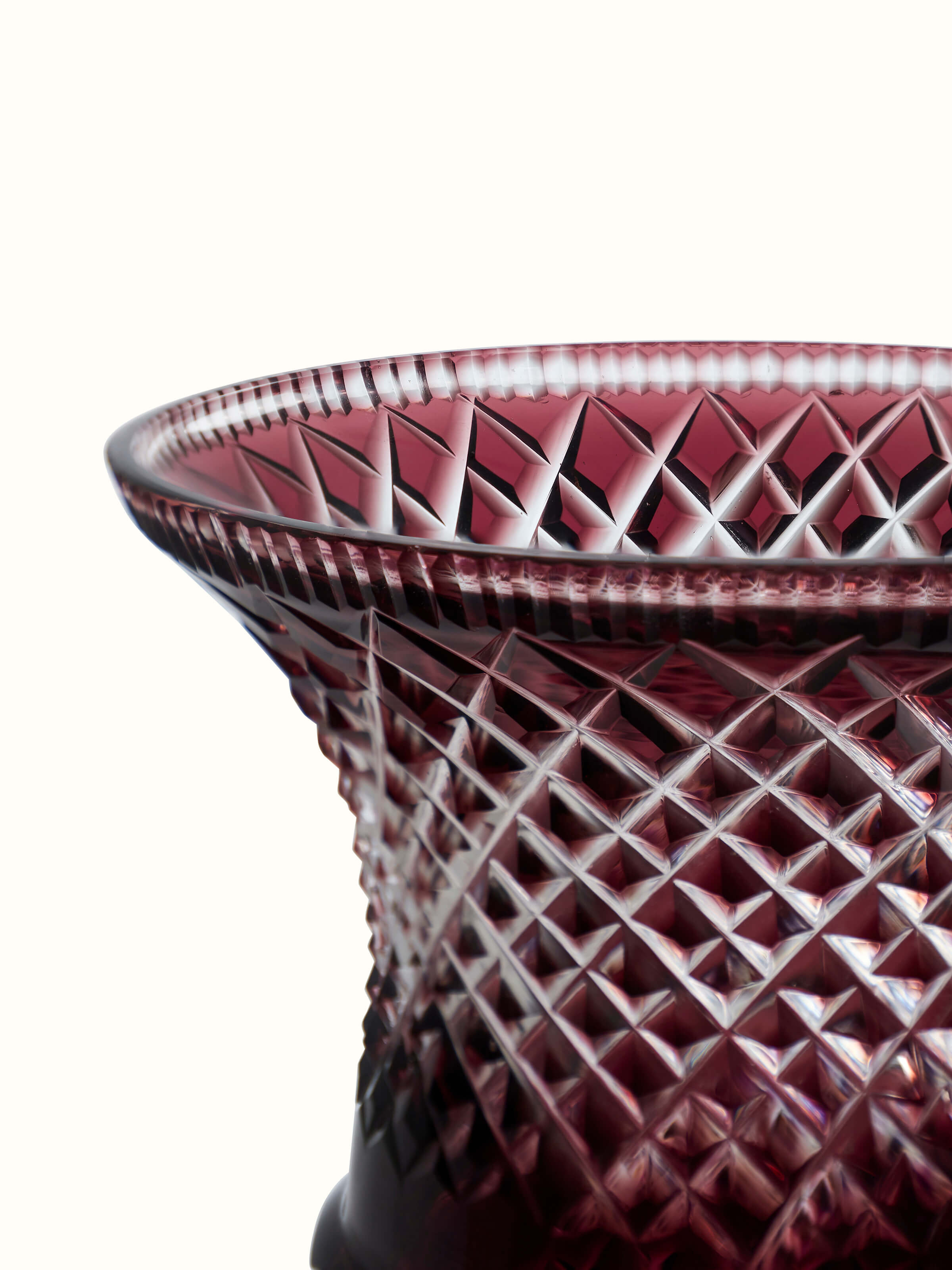 Small Glass Crystal Table Vase