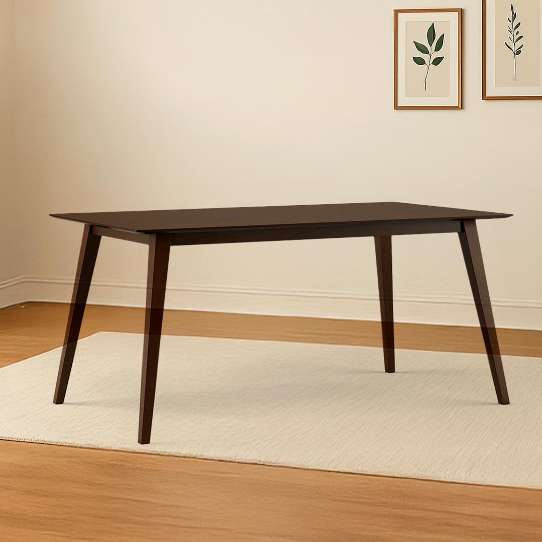 Lawson Solid Wood 6 Seater Dining Table In Walnut Finish