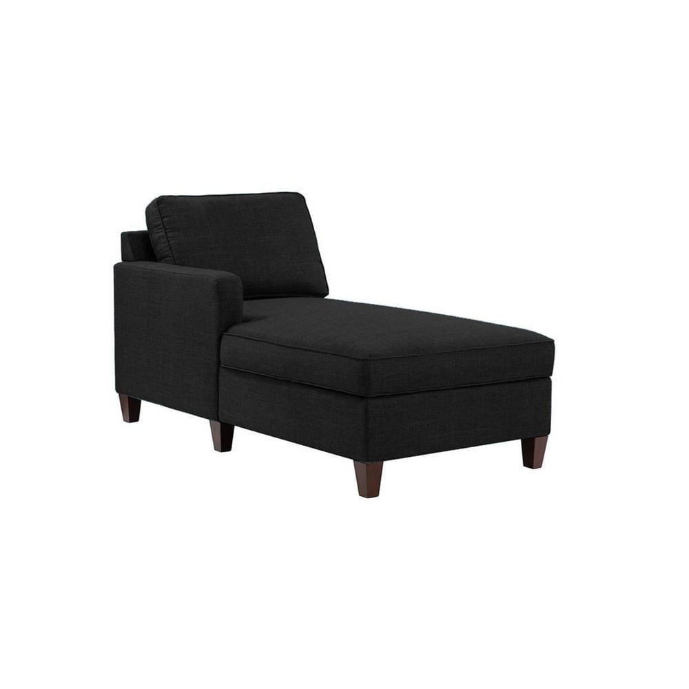 Alba Fabric Chaise Launger in Black Colour