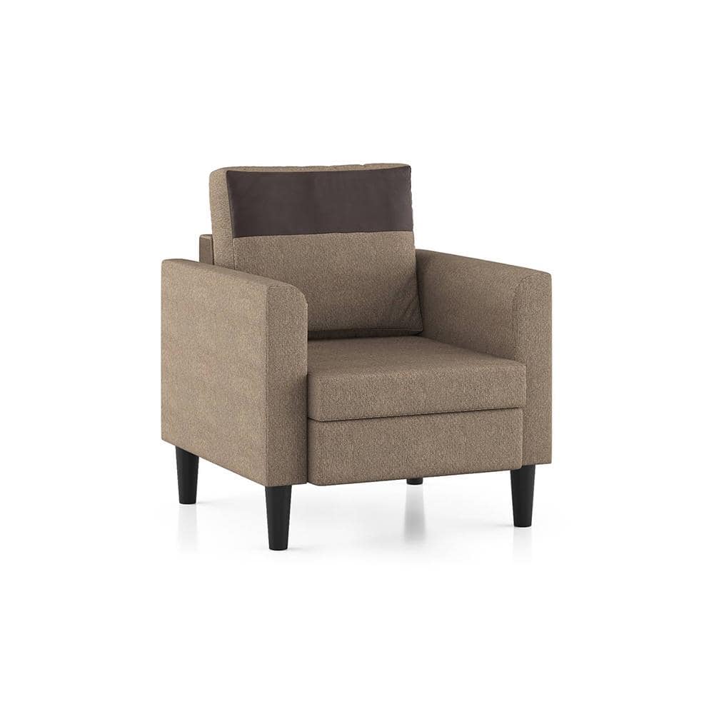 Hugo 1 Seater Fabric Sofa (Oat Beige)