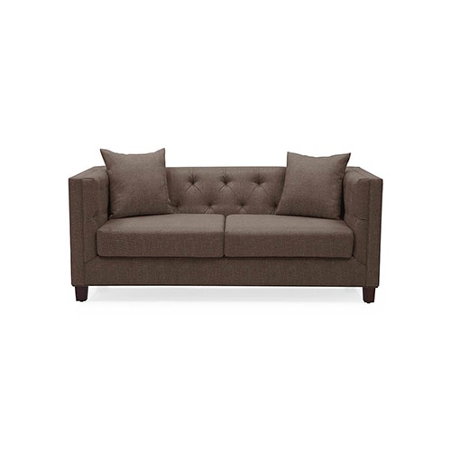 Windsor Essential 2 Seater Fabric Sofa in Mocha Colour - Urban Ladder