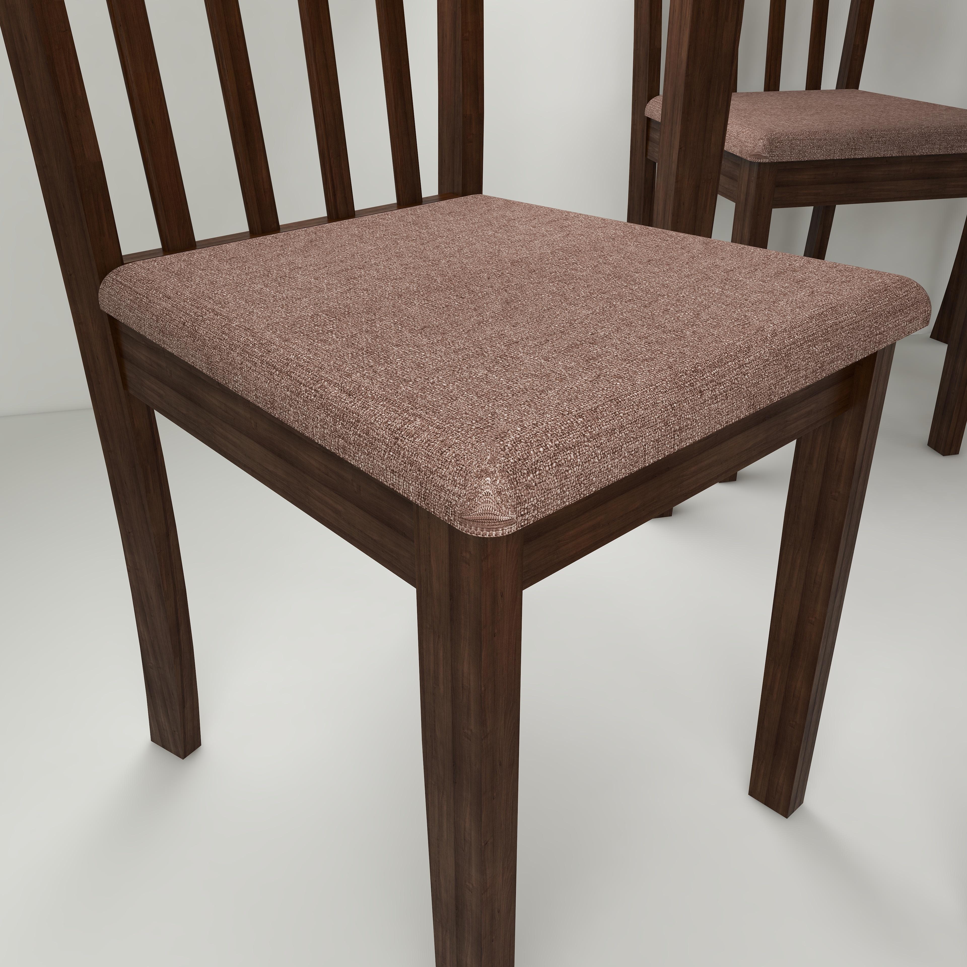 Houston 6 Seater Dining Set with 6 Chairs (Rubberwood, Dark Cappuccino Finish)