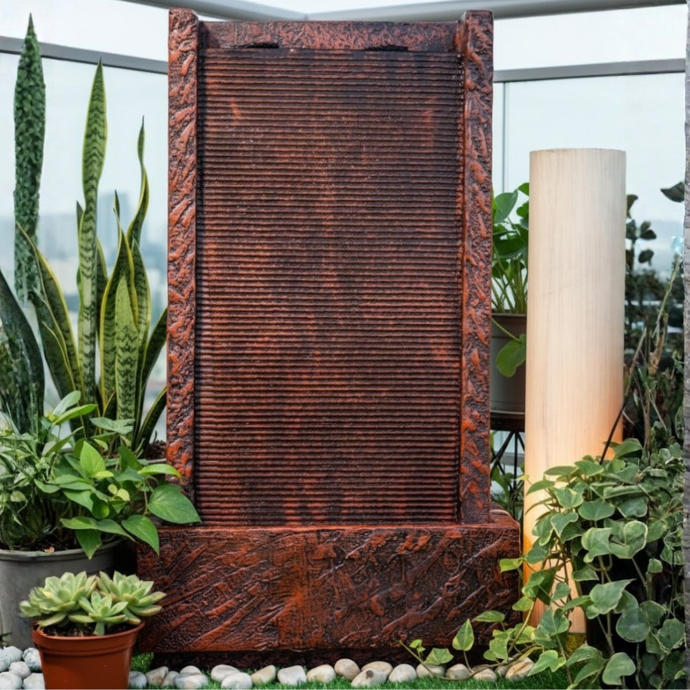 Rustic Copper 4Ft Slate Water Fall Water Fountain