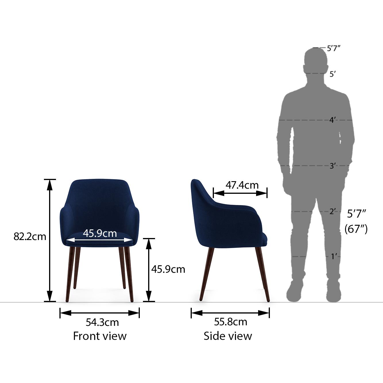 Owen Lounge Chair in  Midnight Blue Colour