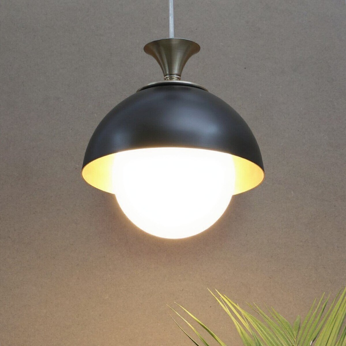 Eliante Metal Hanging Lights Mild Steel & Glass Material Antique, Black & White Finish - Eliante