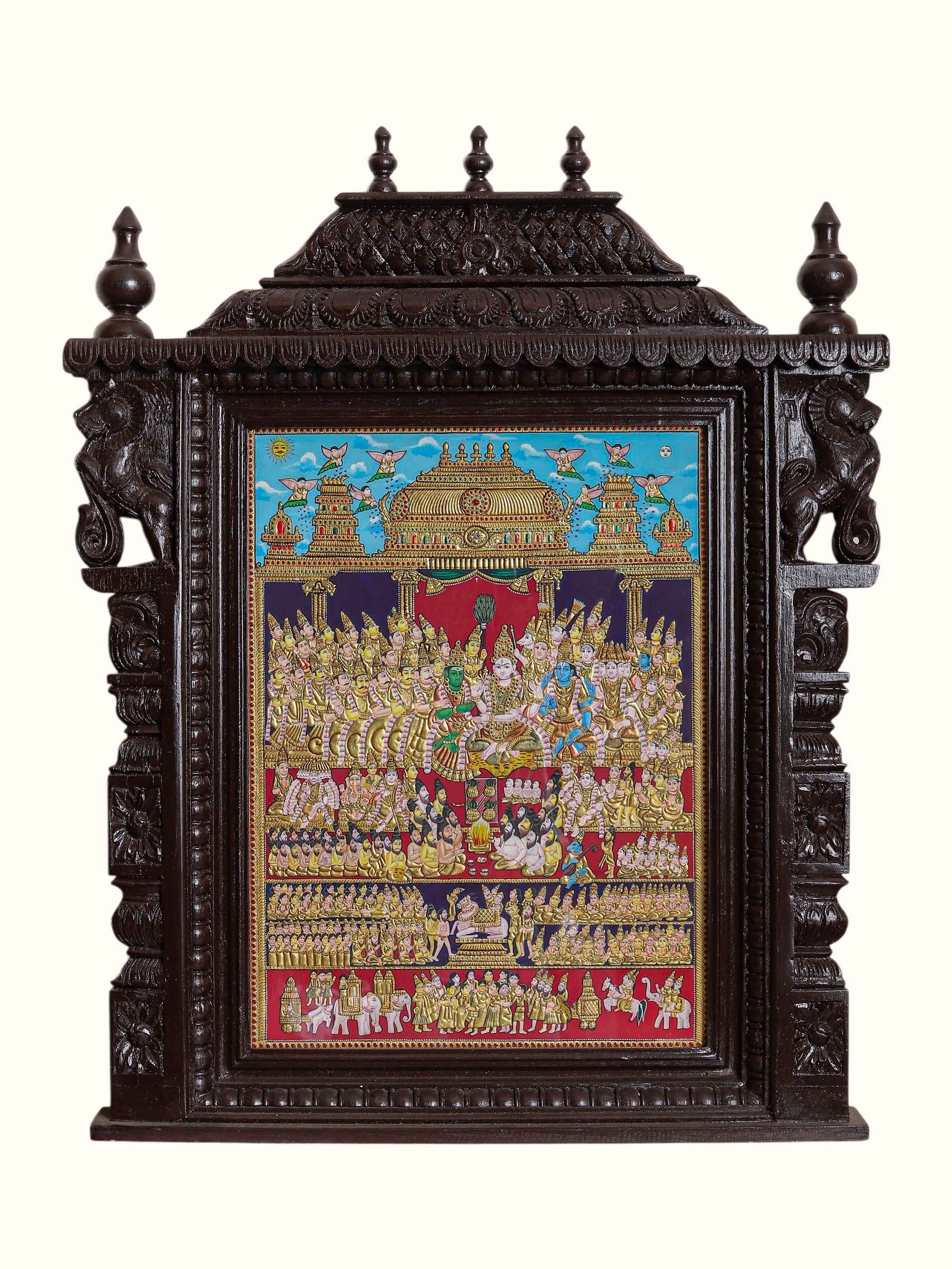 Parvathi Kalyanam Thanjavur Painting