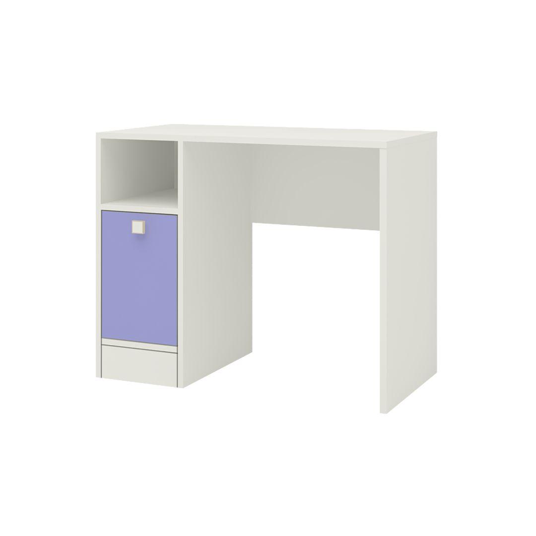 Sonoma Kids Study Desk with Shuttered Cabinet and Open Shelf in Persian Lilac Colour