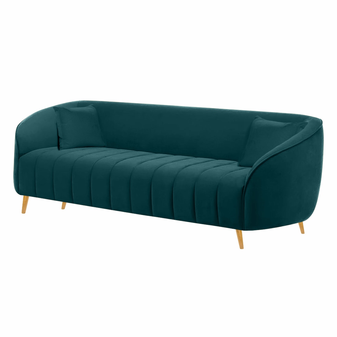 Nero Velvet 3 Seater Sofa in T Blue Colour