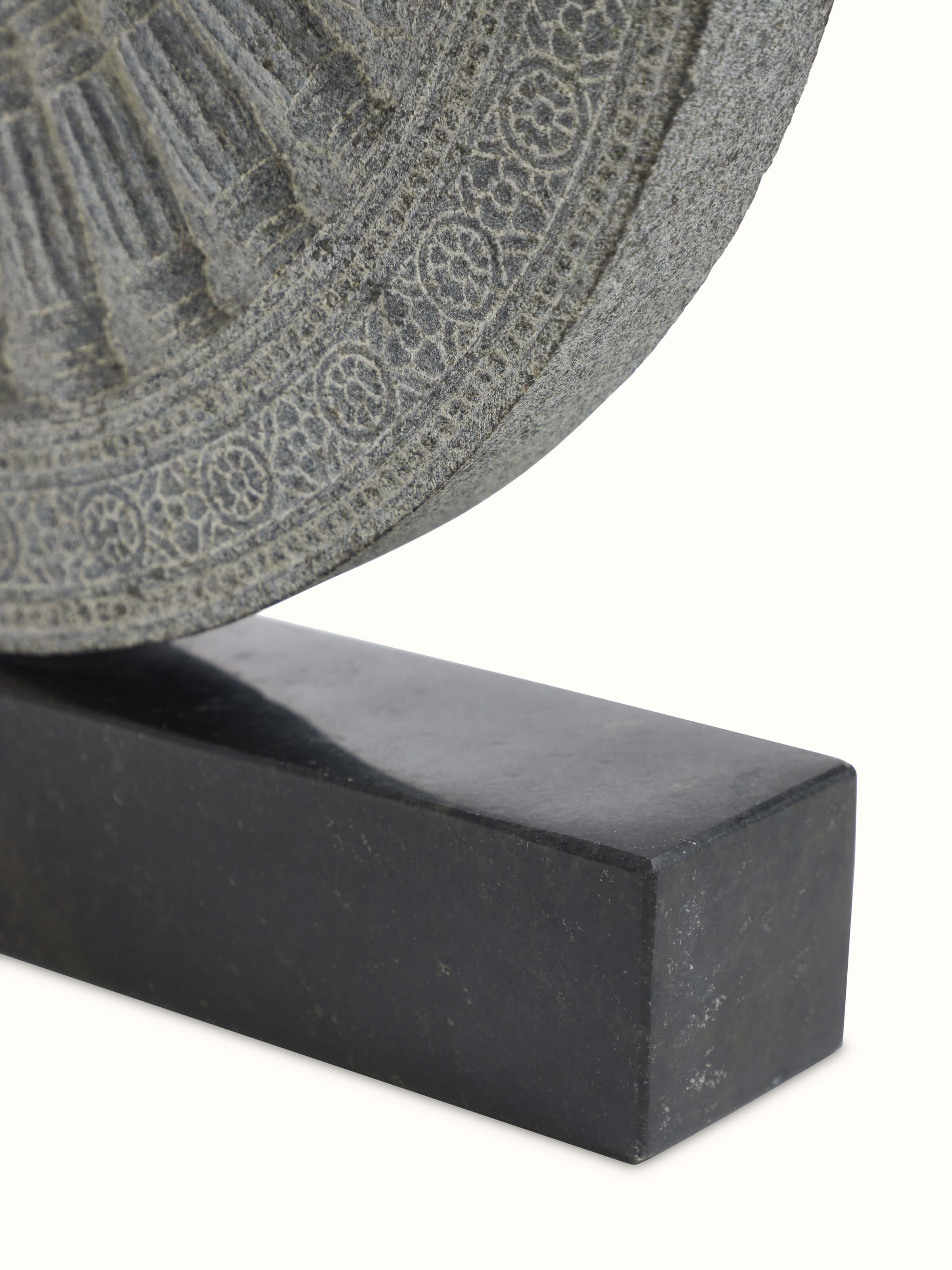 Stone Carved Rath Chakra Sculpture