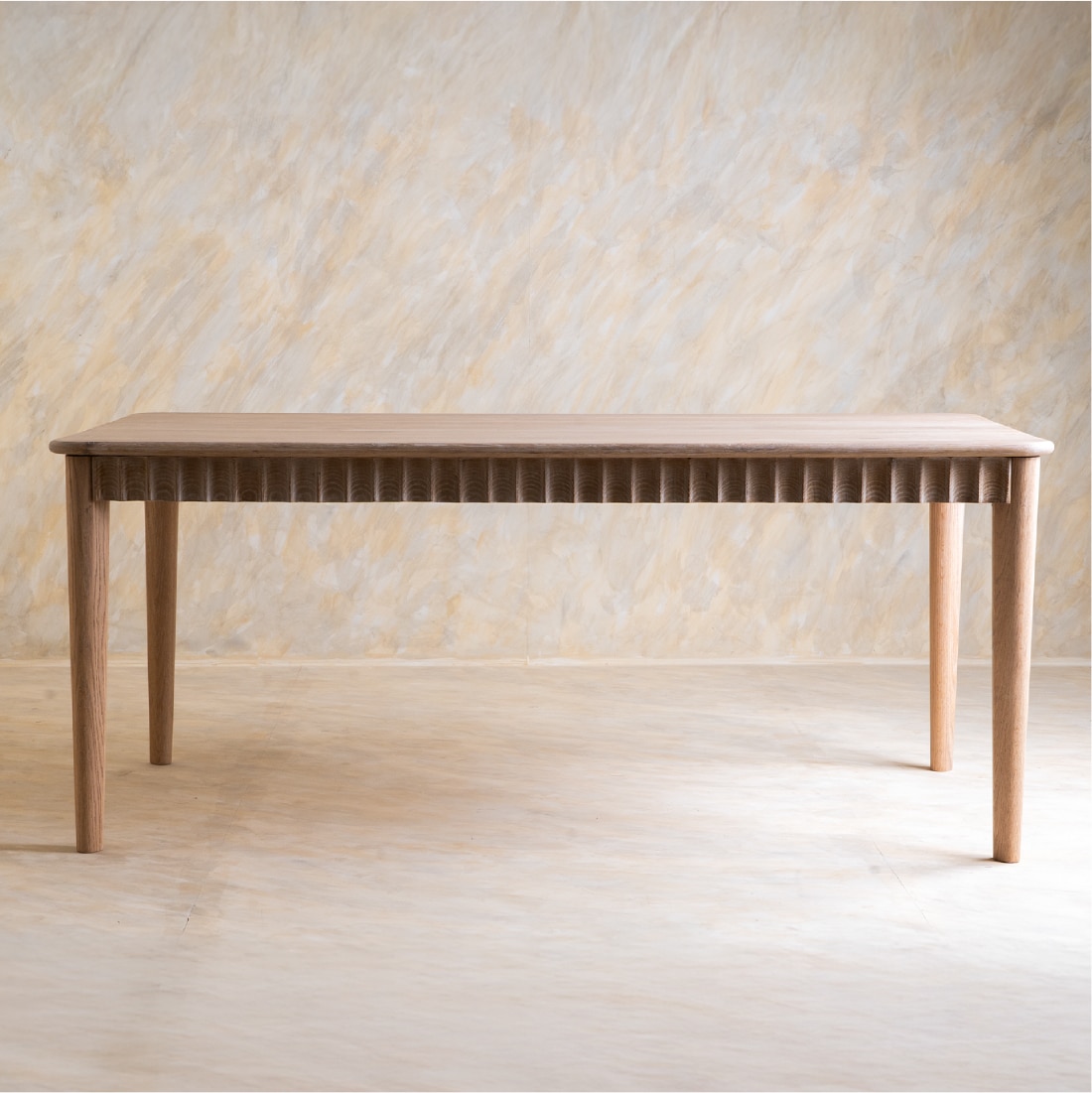 Dune Solid Wood Dining Table in White Colour - Orange Tree
