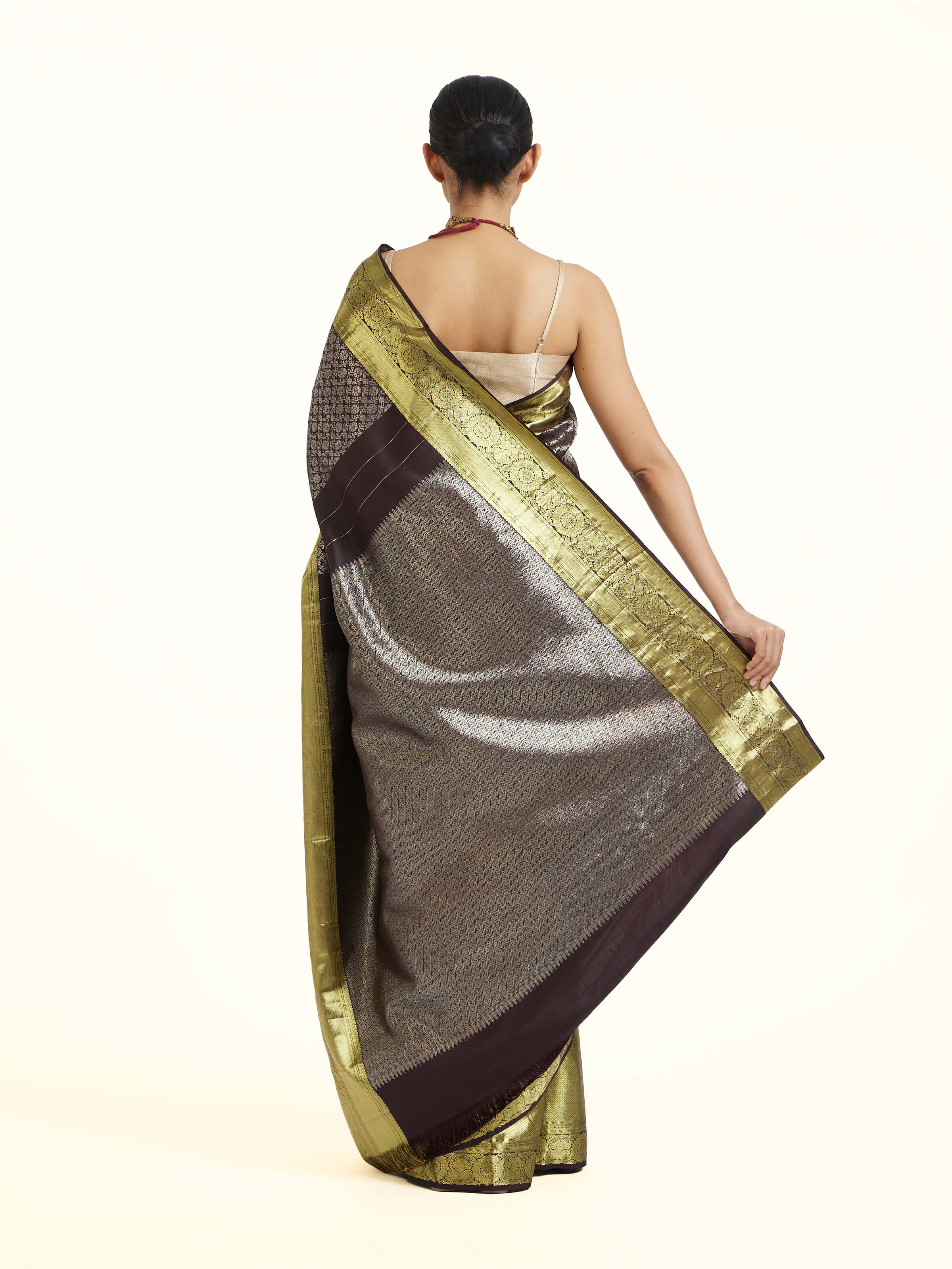 Black Silk Handloom Zari Saree