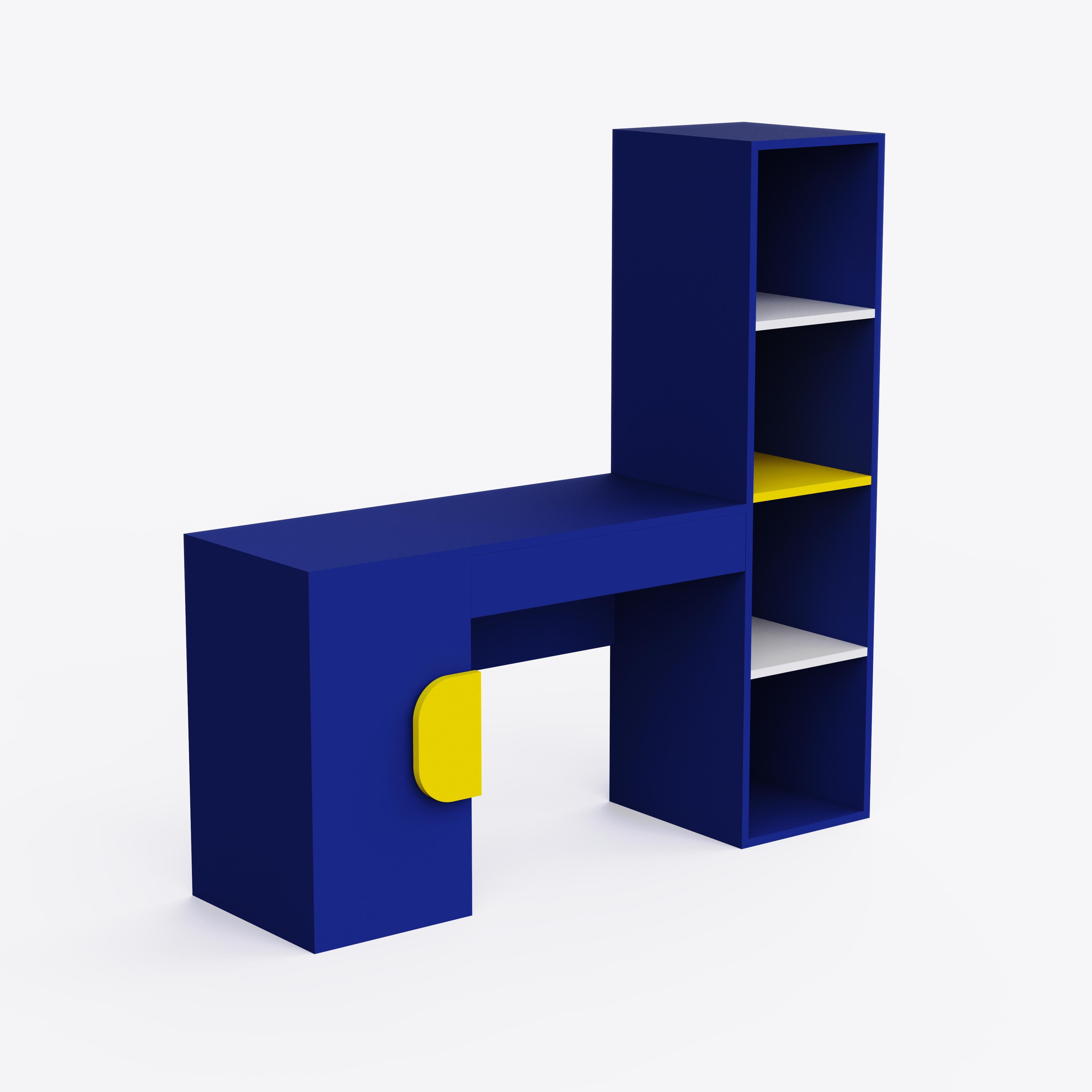 Joy Ride Study Table In Electric Blue Colour