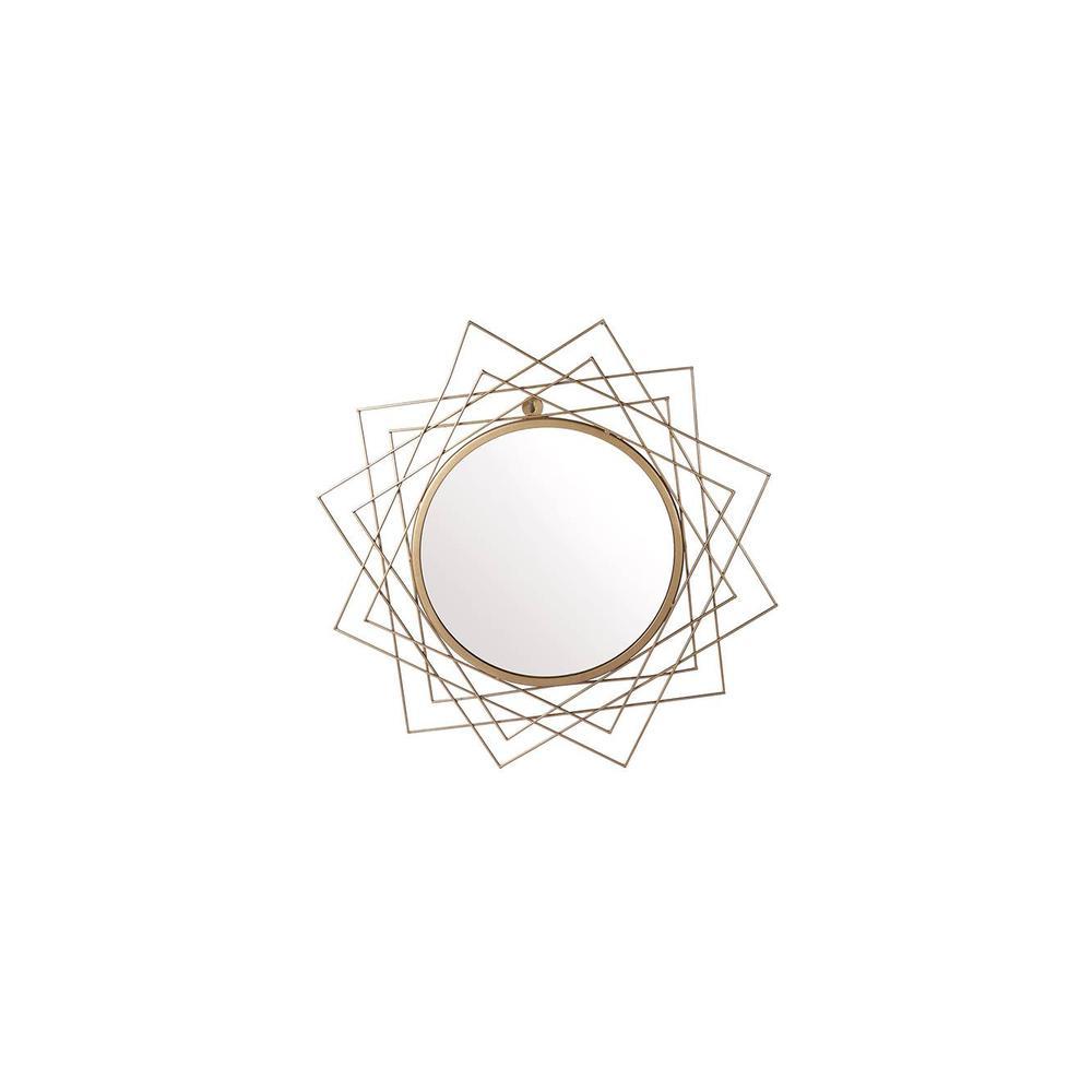 Gold-Toned Metallic Frame with Mirror