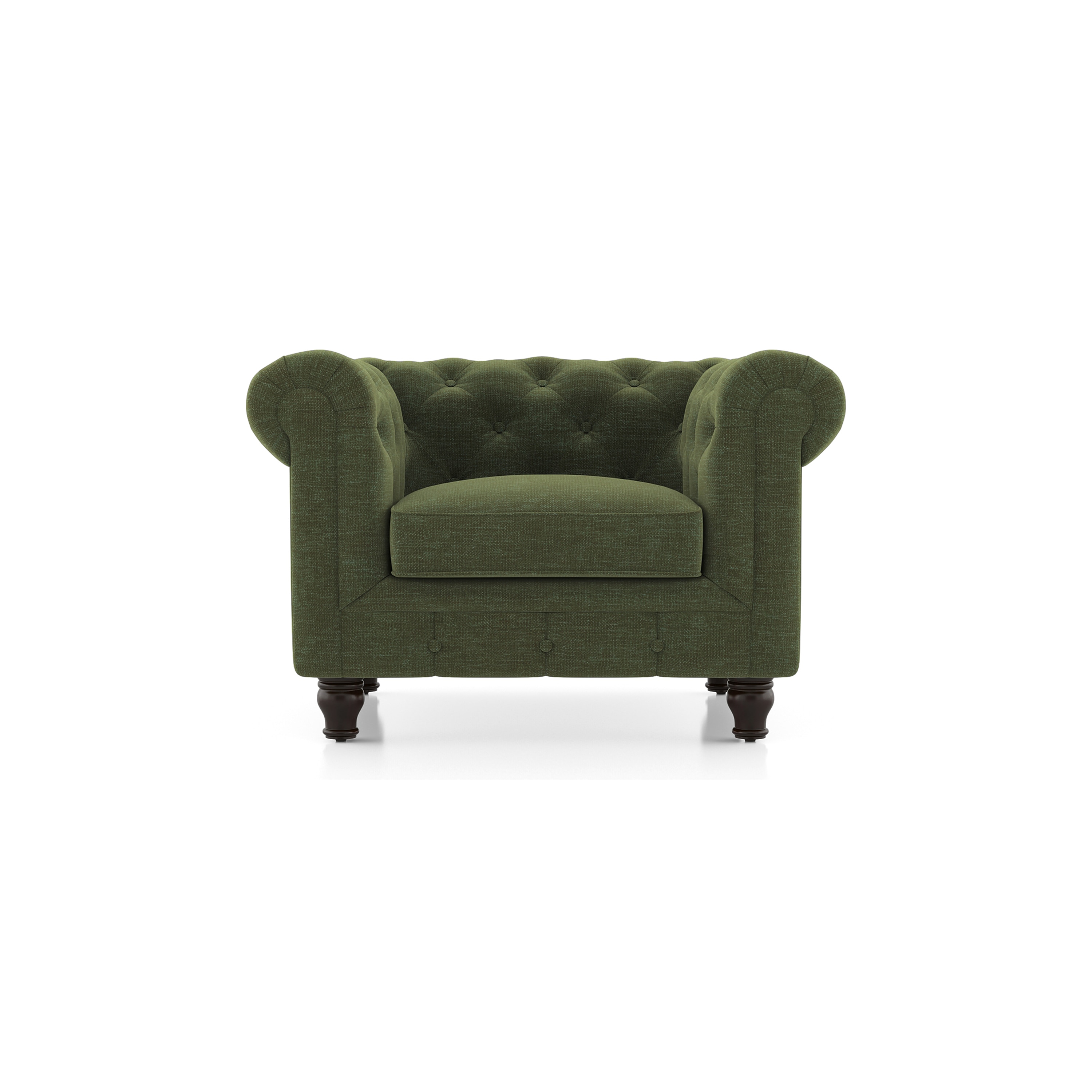 Winchester Essential 1 Seater Fabric Sofa In Moss Green Colour