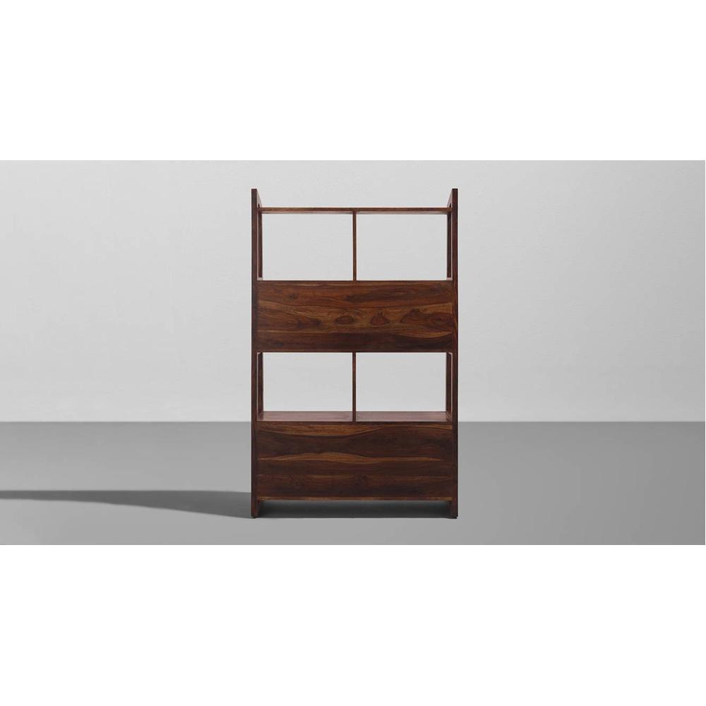 Wordle Solid Sheesham Wood Book Shelf 4 Shelves Provincial Teak Finish Set of 1