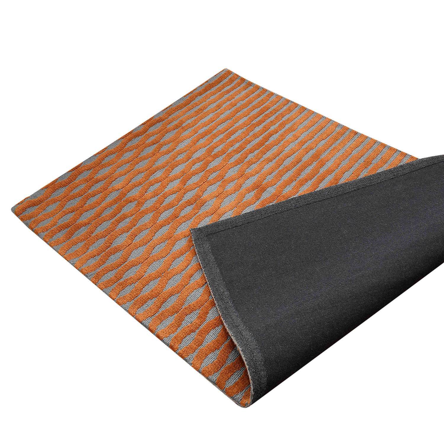 Multicolor Abstract Machine Made Polyester 6 X 9 Feet Carpet