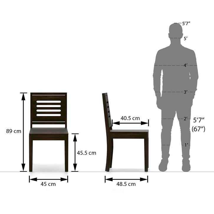 Fidora 4 Seater Dining Table With Set Of 4 Capra Dining Chairs (Finish- Mahogany, Colour- White)