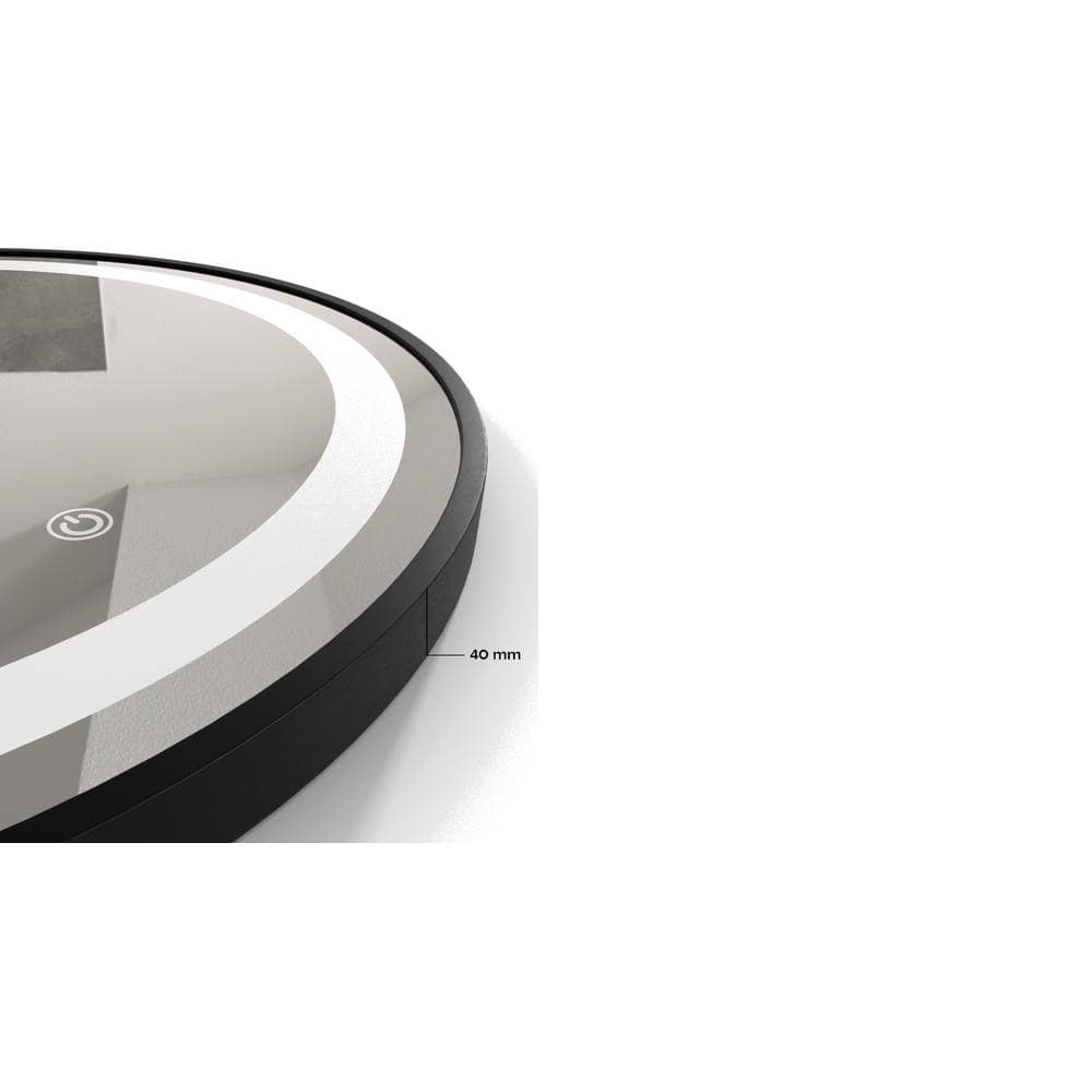 Aluminium LED Circle Decorative wall mirror by elegant arts and frames (Mirror size 600 mm)