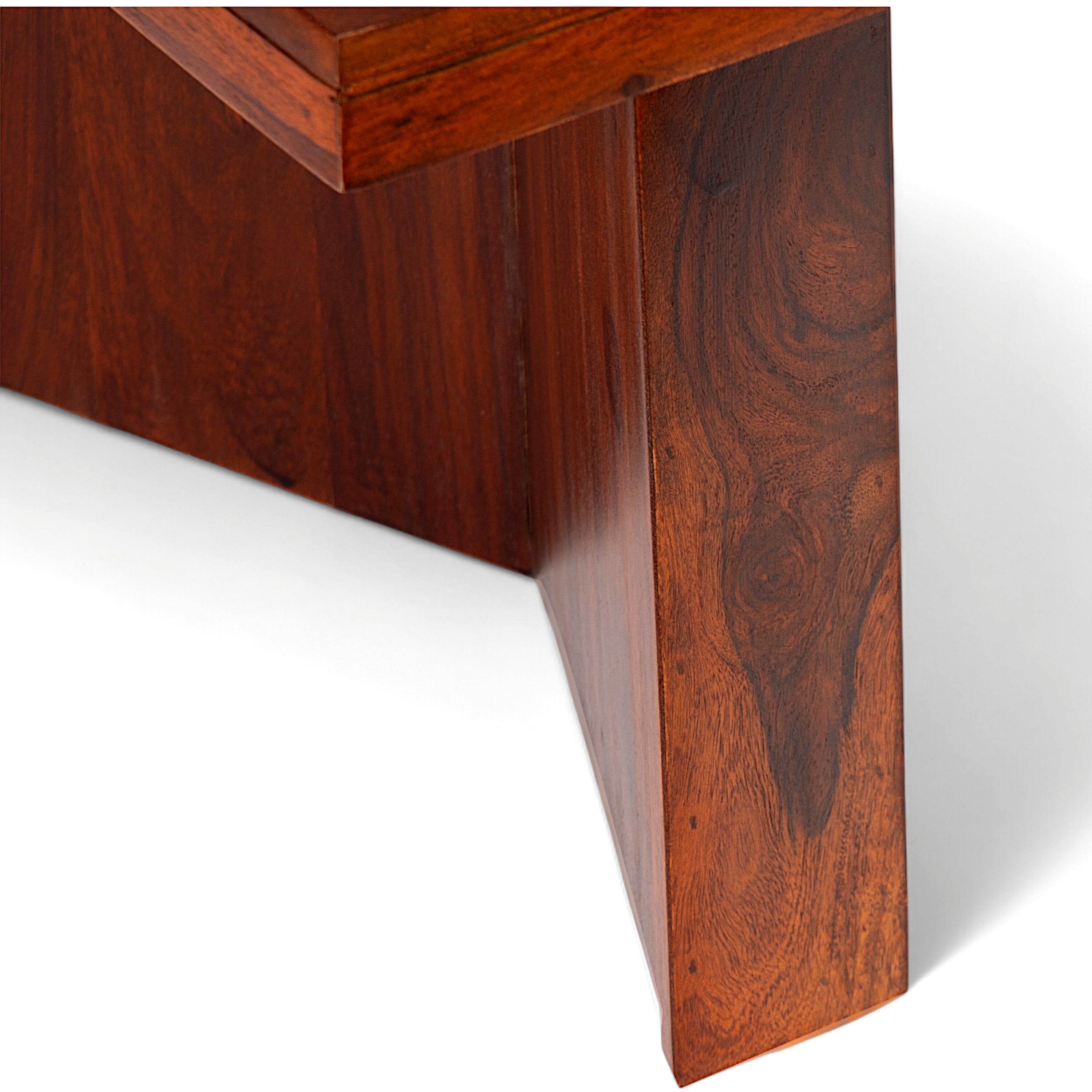 Kassel Sheesham Wood Contemporary Rectangle Coffee Table In Honey Finish