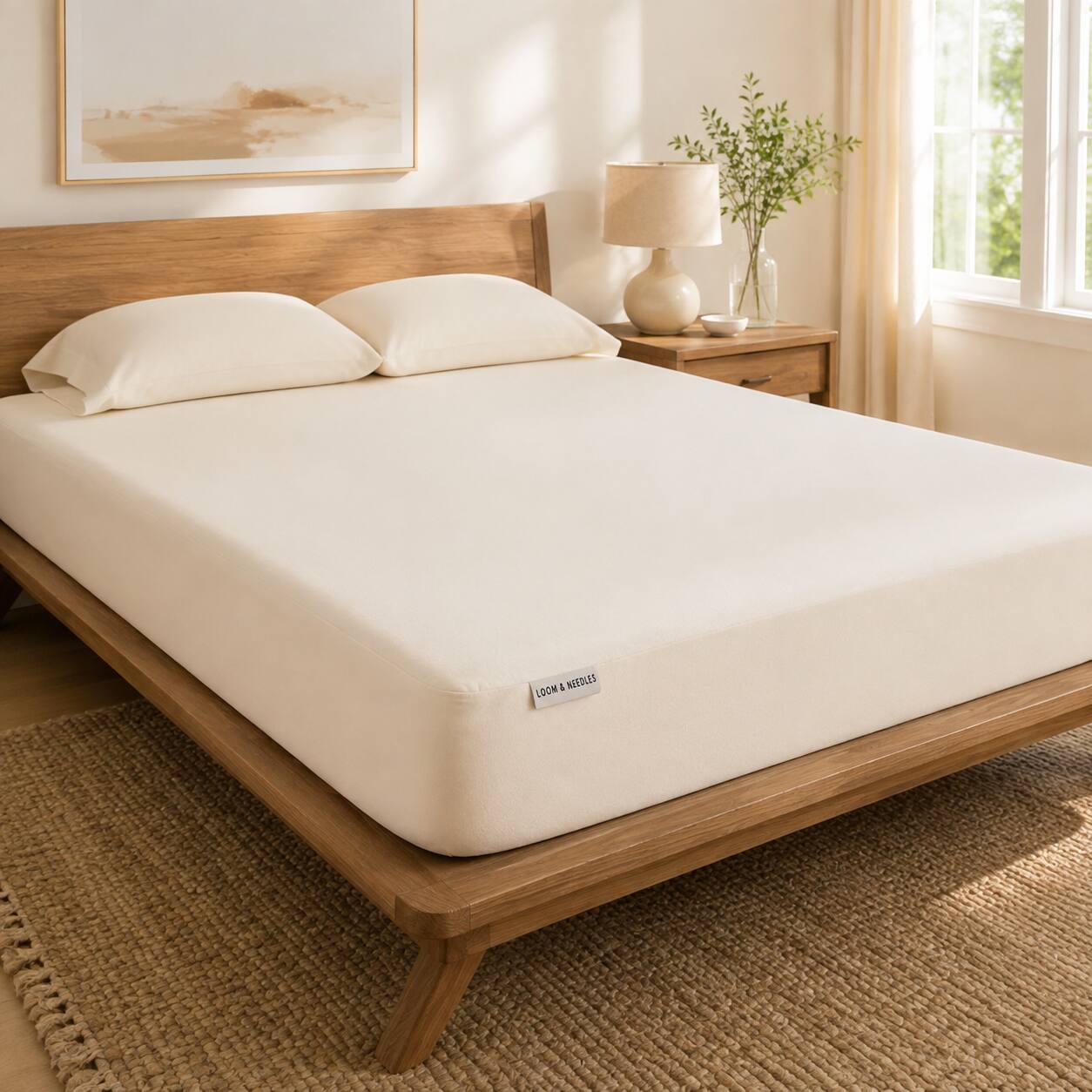 Loom and Needles Pure Bamboo Ultra Soft Waterproof Mattress Protector Premium 78x36 in