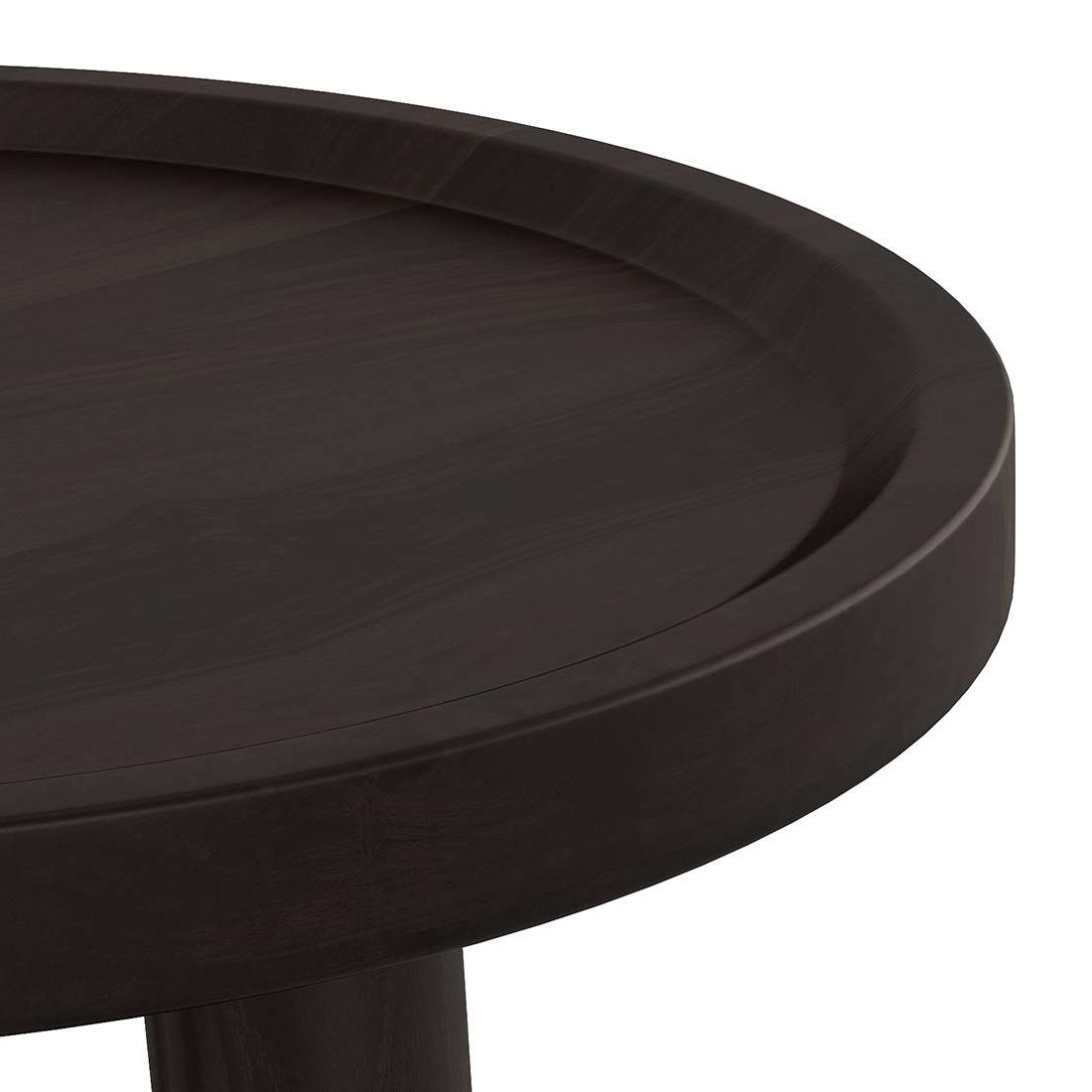 Sinata Solid Wood Side Table in American Walnut Finish