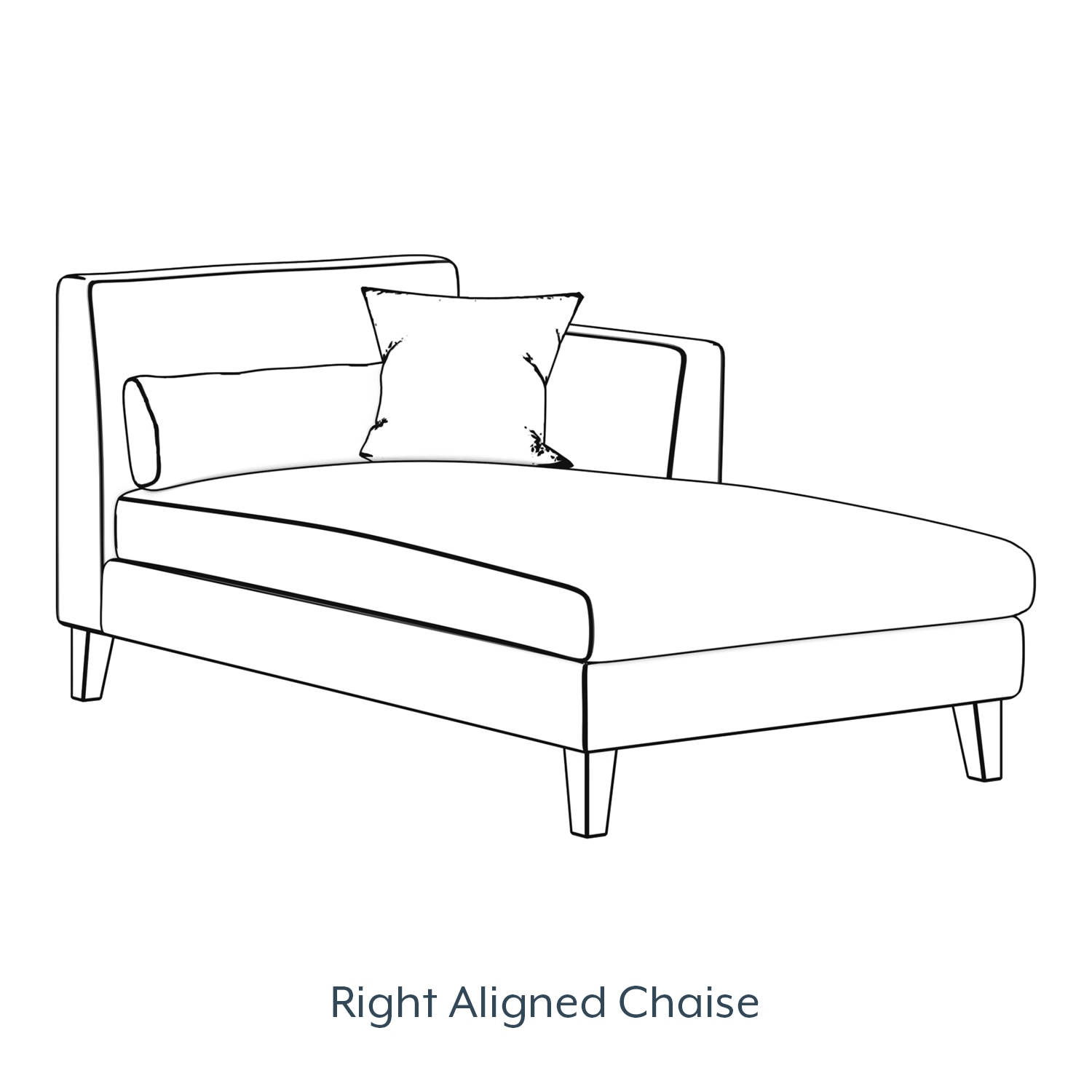 Lewis Sectional Sofa (Colour : Daschund Brown, Cushion : Hard, Seating Capacity : Right Aligned Chaise) - Urban Ladder