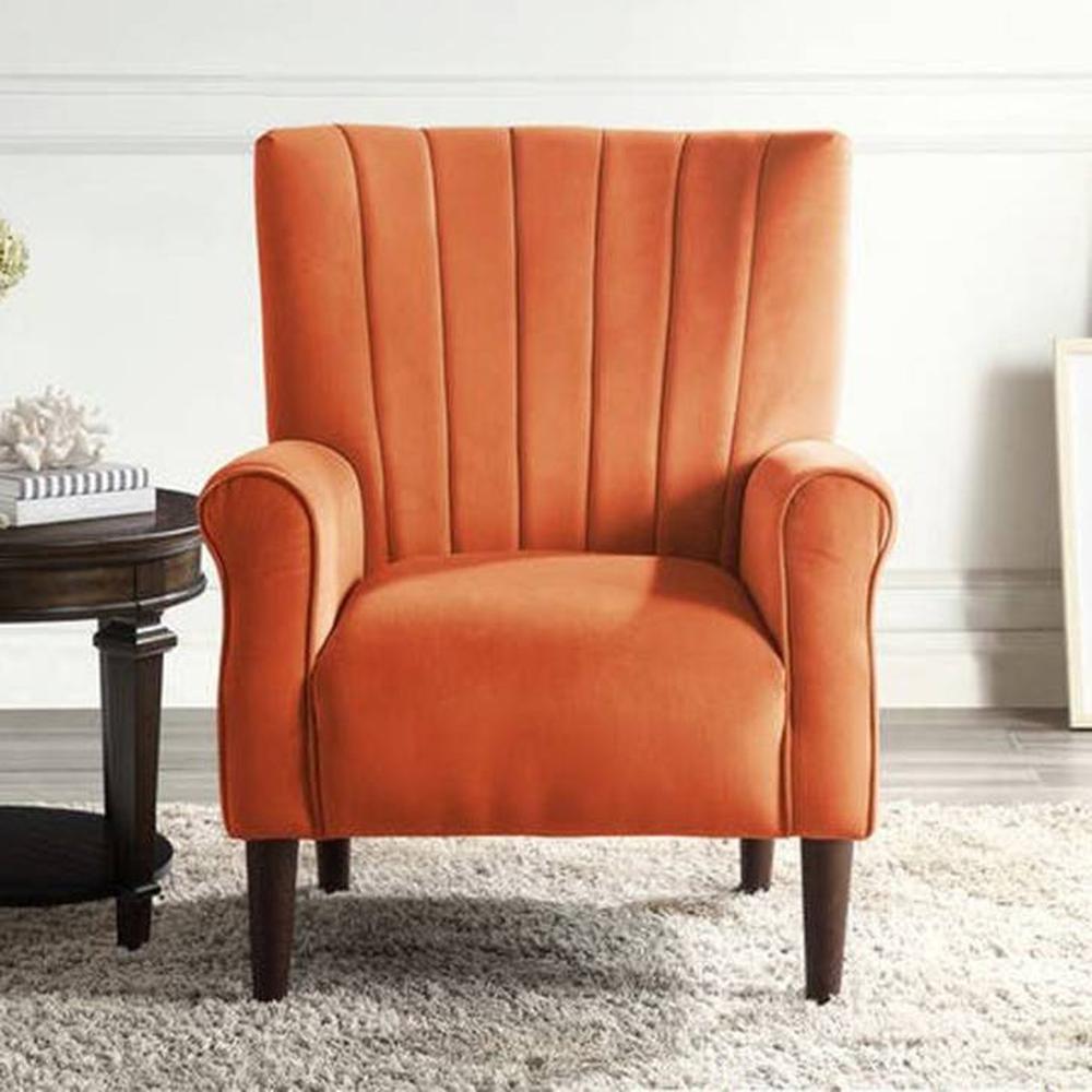 Maxo Accent Chair in Orange Colour