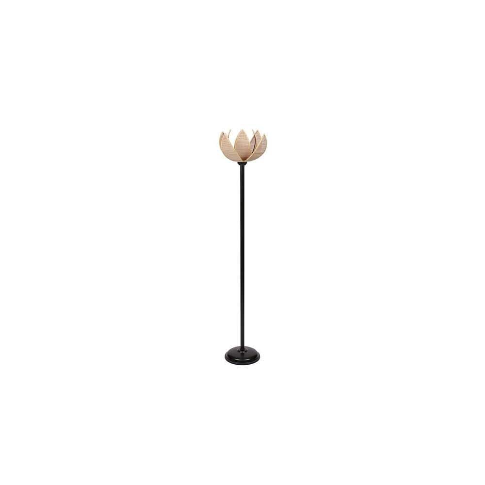 Boone Black Bamboo Shade Floor Lamp