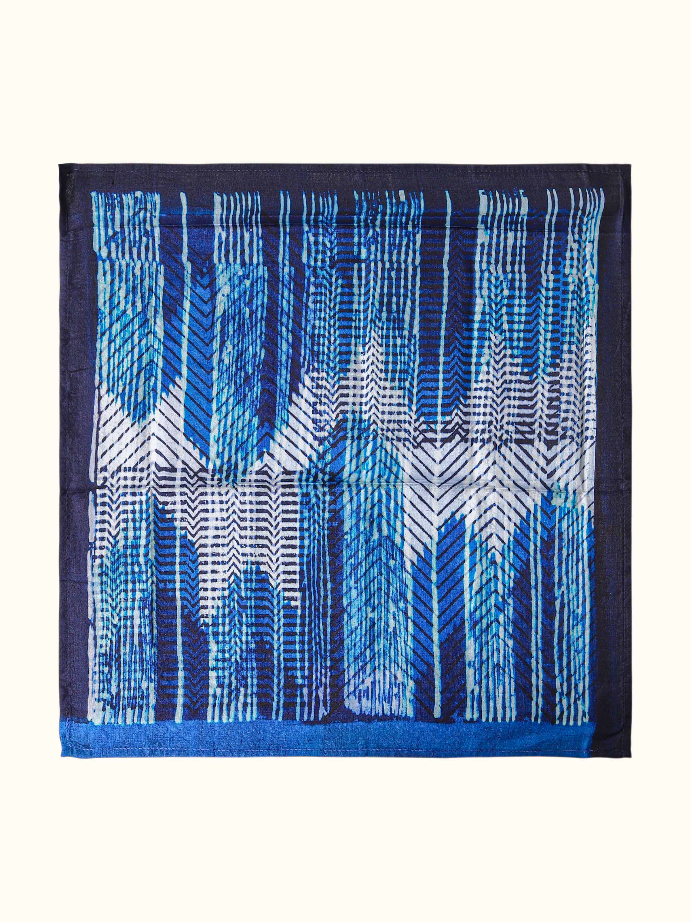 Assorted Silk Discharge Block Printed Pocket Squares (3Pcs)