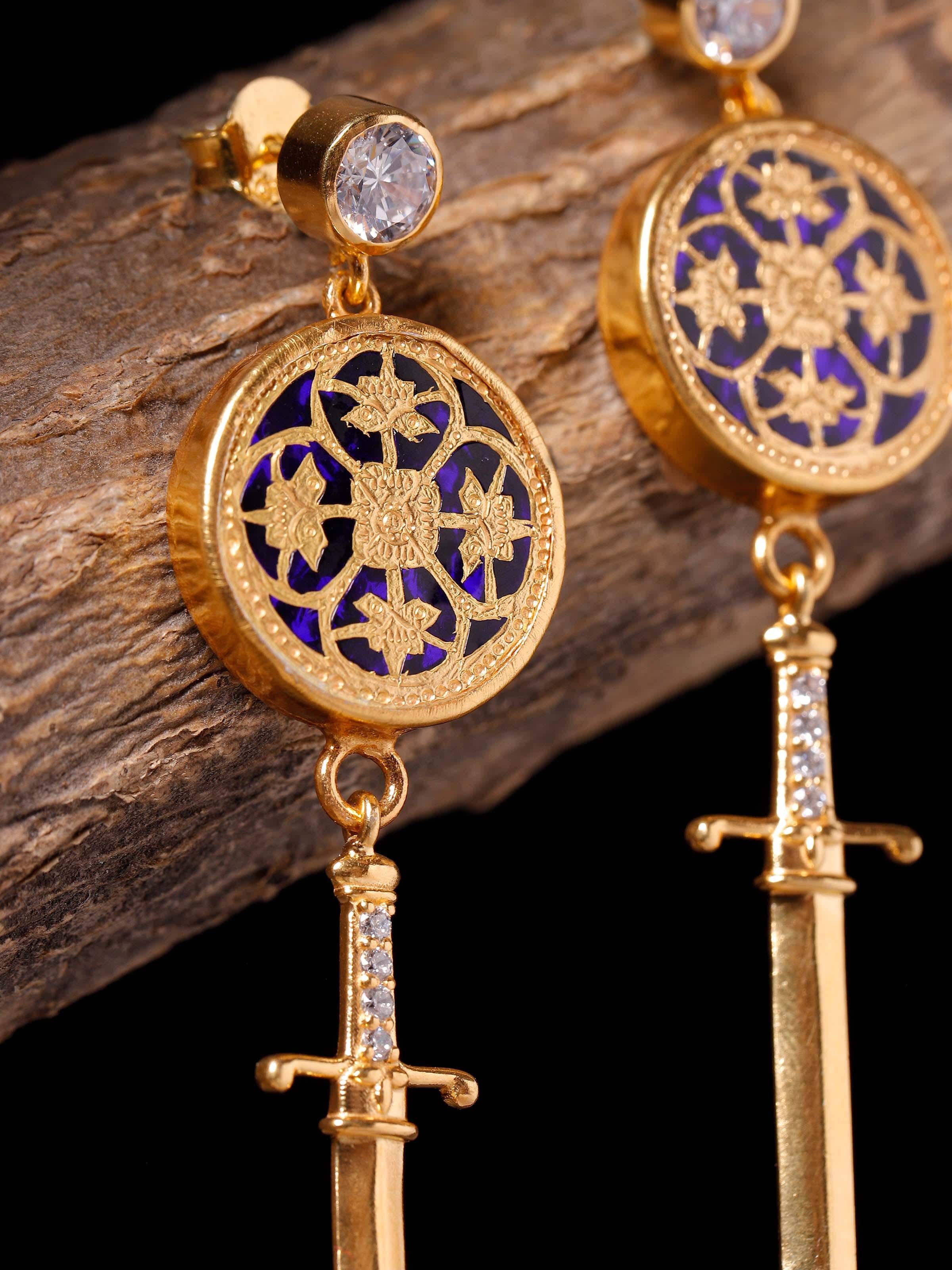 Thewa Silver Drop Earrings