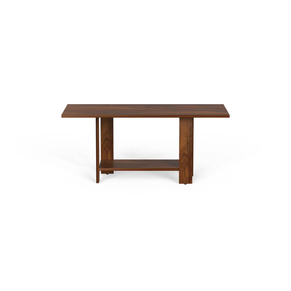 Osnale Engineered Wood Rectangular Shape Coffee Center Sofa Tea/Teapoy Console Table For Sofa Set Living Room Home Hall (Brown Maple)