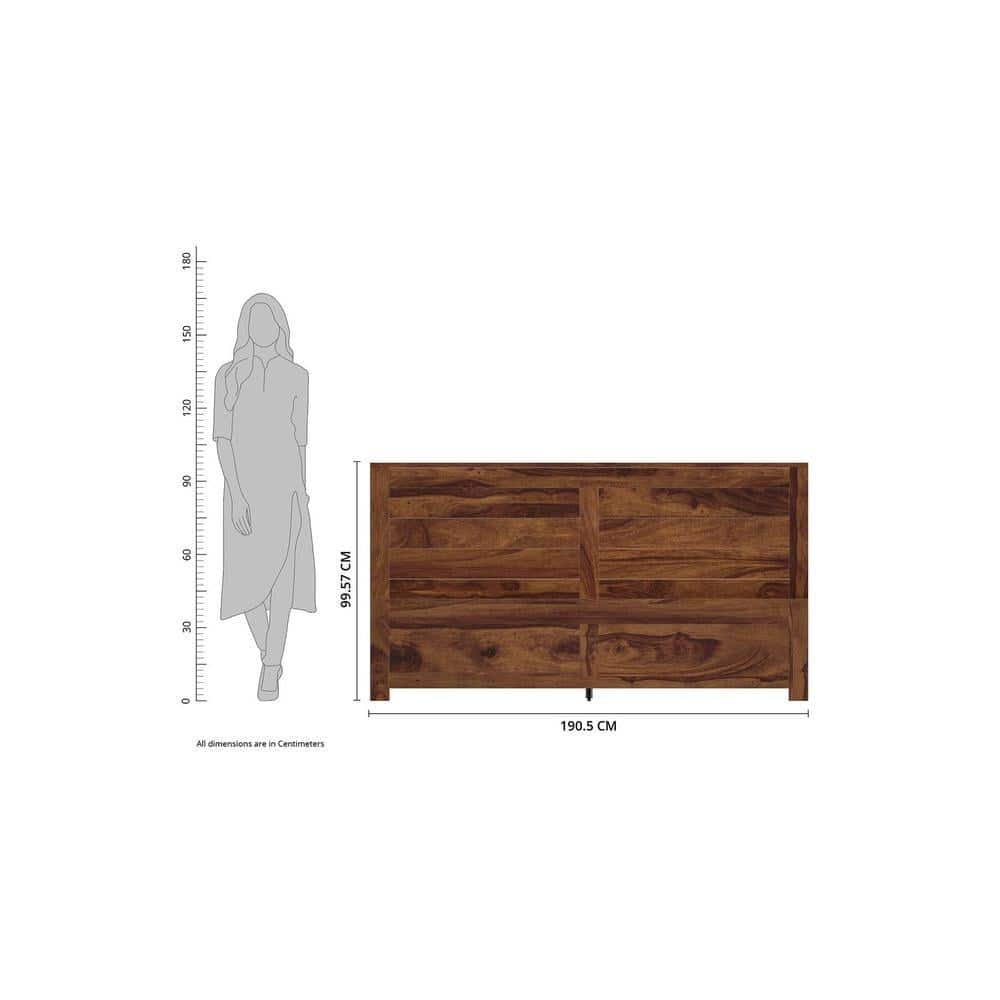 Finn Solid Wood King Size Non Storage Bed In Provincial Teak Finish