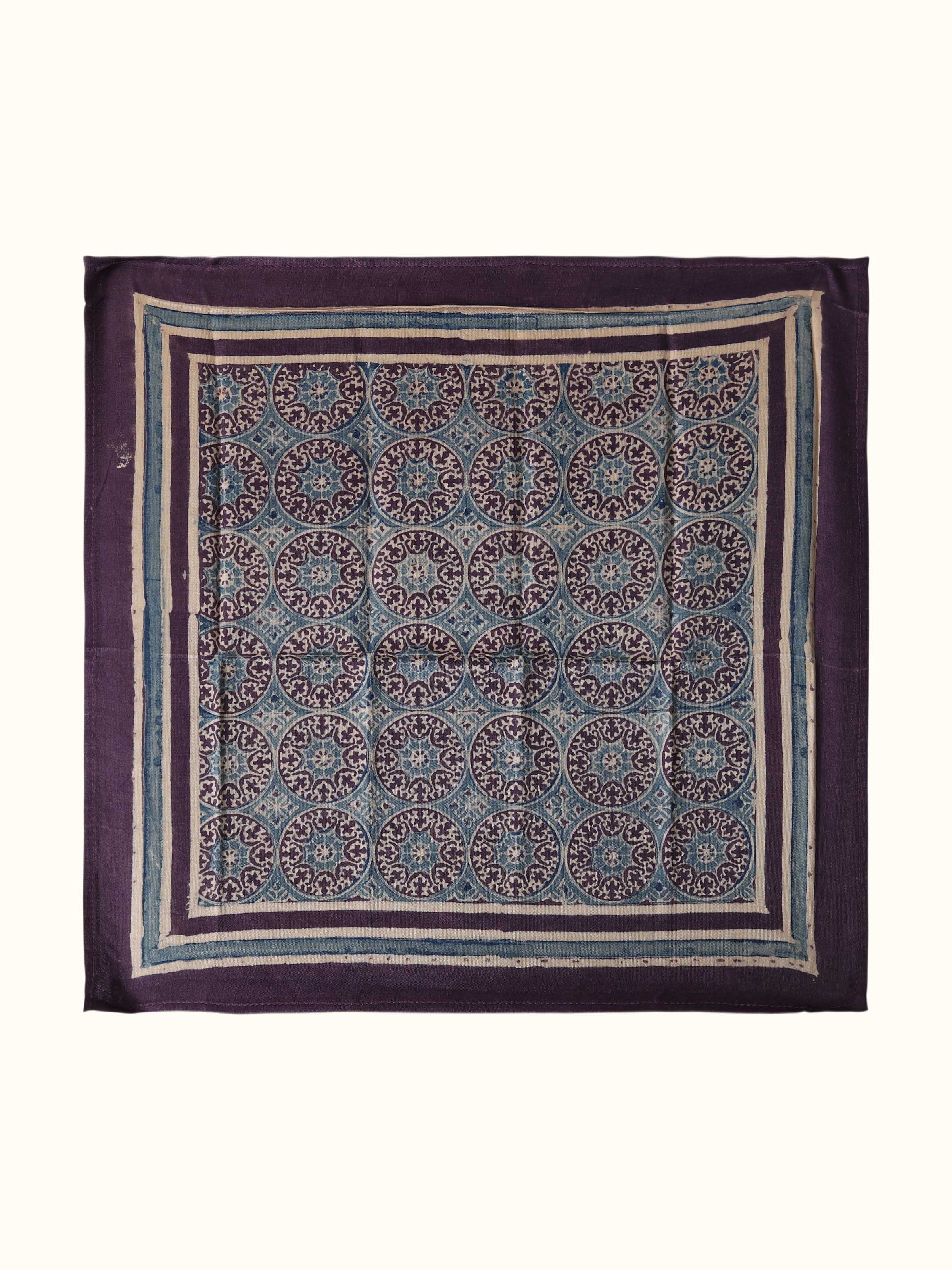 Assorted Silk Ajrakh Block Printed Pocket Squares Gift Set (3Pcs)