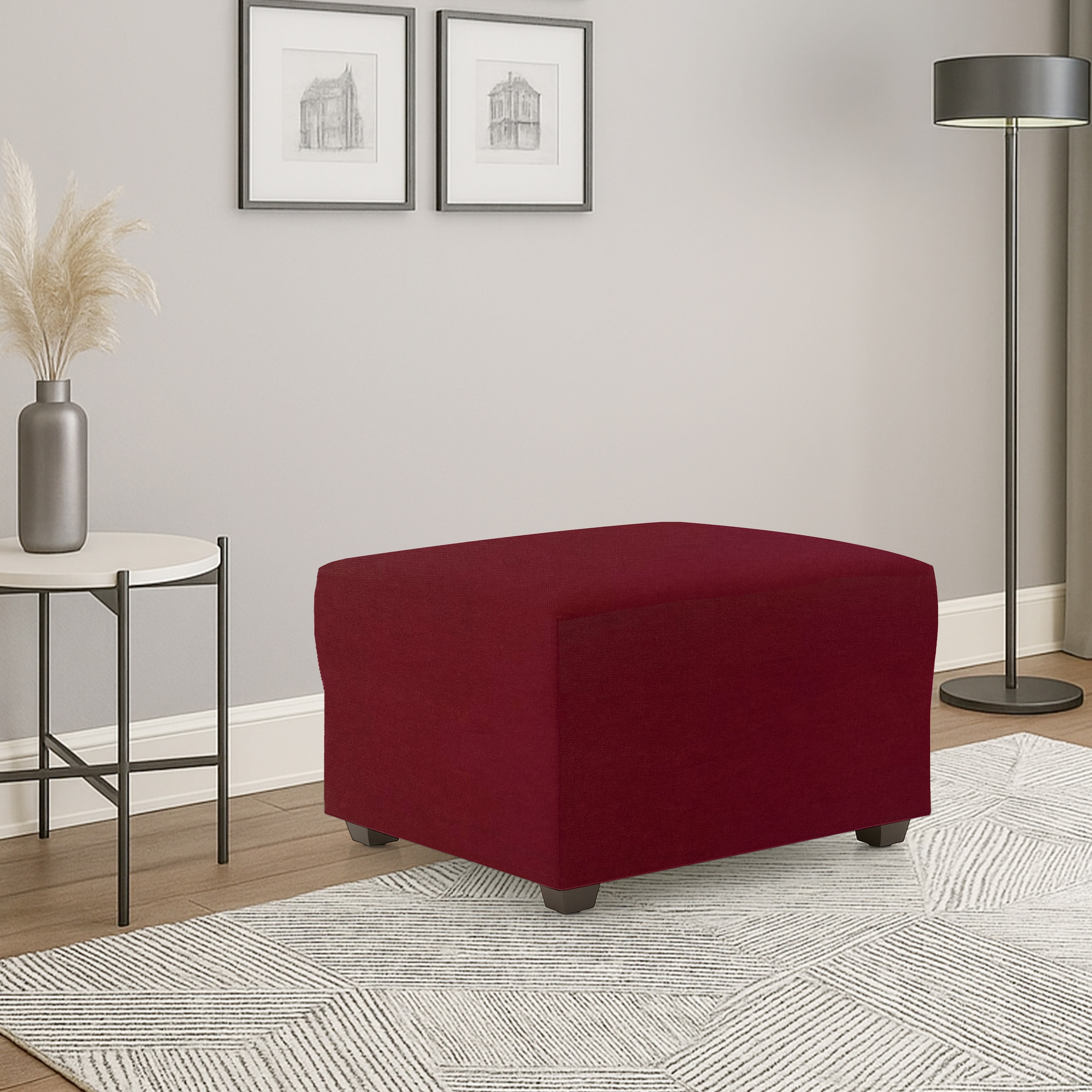 Ottoman Magenta Sofa Cover