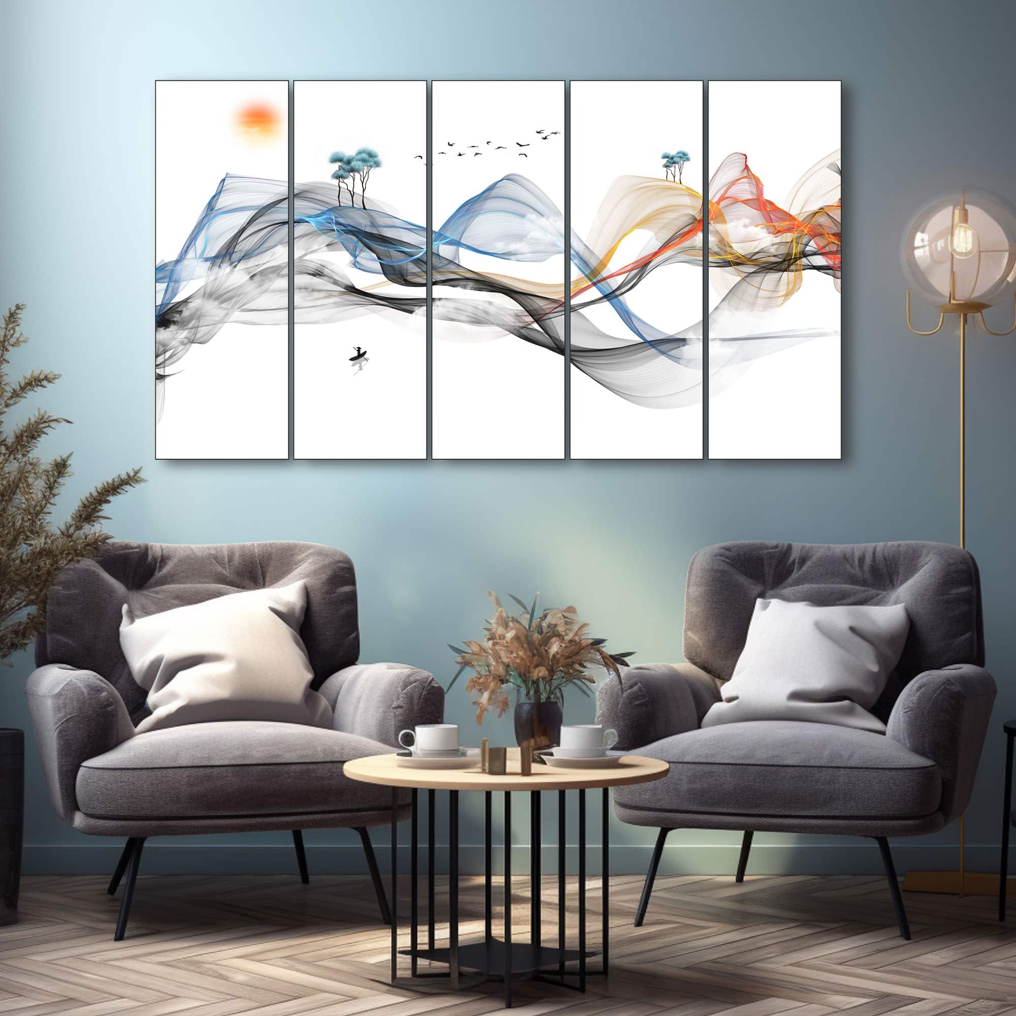 The Castle Decor Nature Art Wall Painting Wooden Framed 27x48 Inch (Style 13) - The Castle Decor