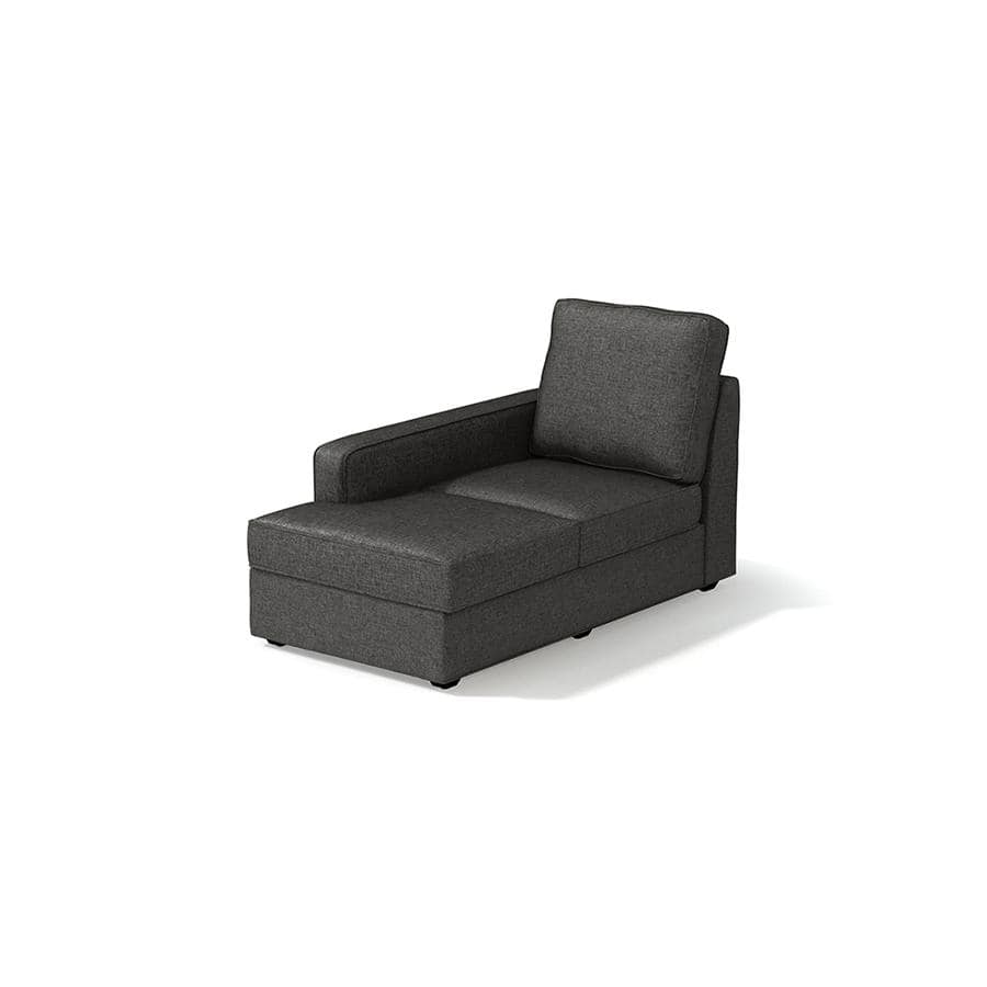 Apollo Compact Sofa (Colour : Steel, Cushion : Hard, Back Type : High Back, Seating Capacity : Left Aligned 2 Seater + Left Aligned Chaise)