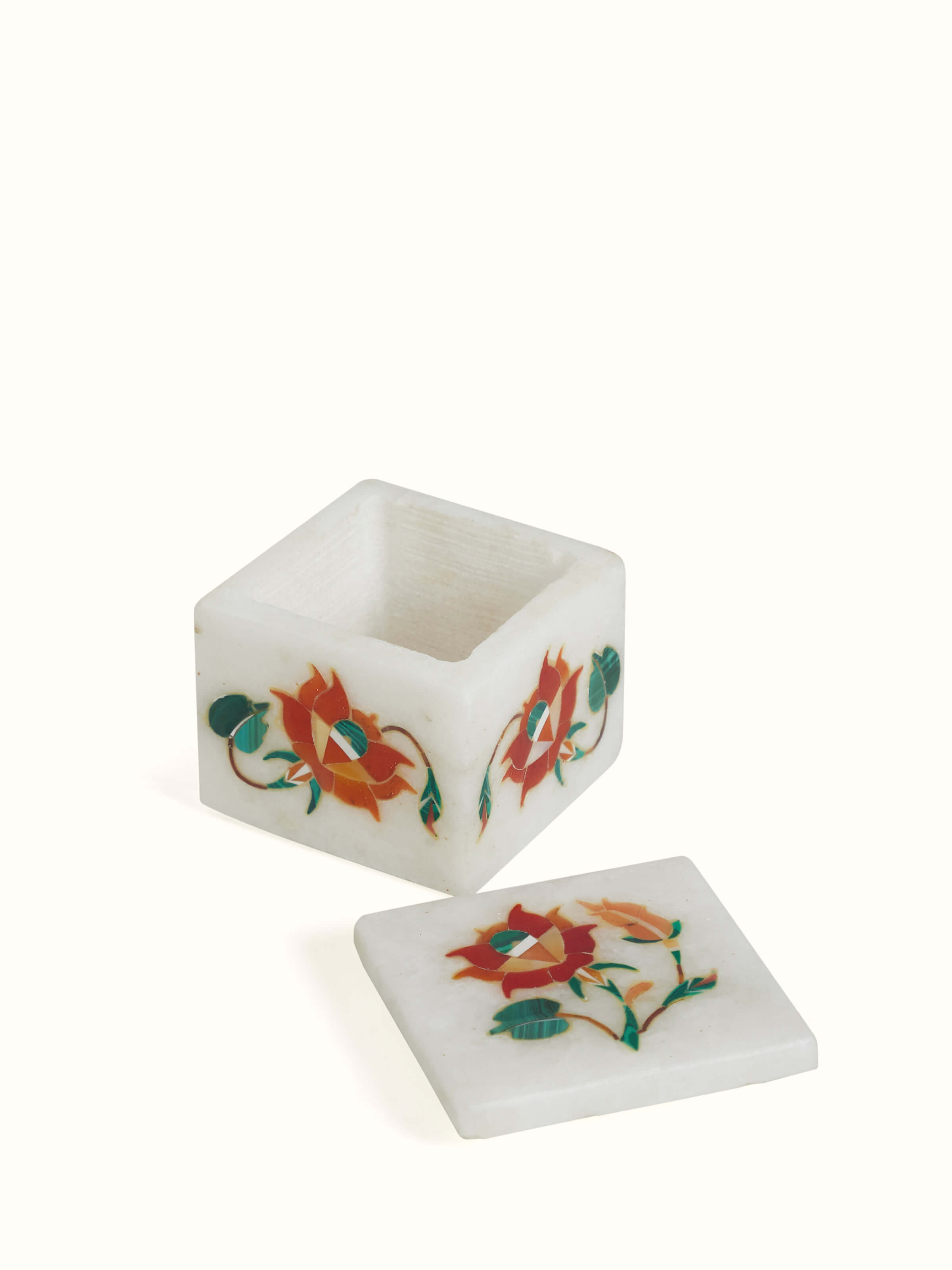 Bottom view of Pacchikari Marble Trinklet Box