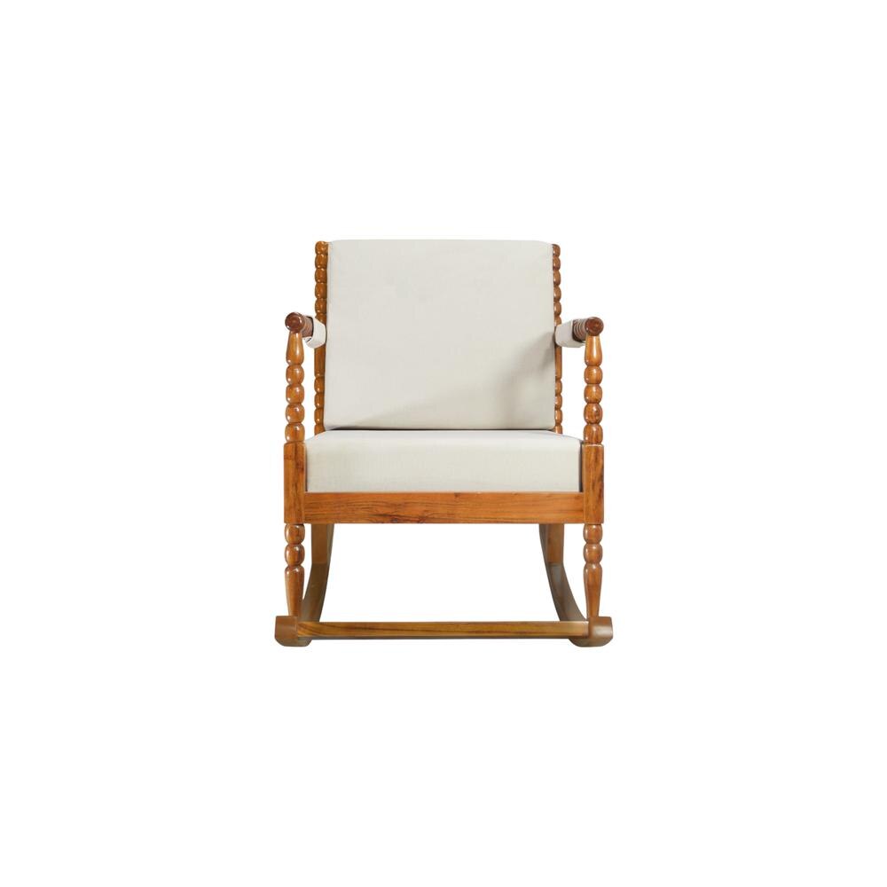 Thoms Solid Wood Lounge Chair In Grey Colour