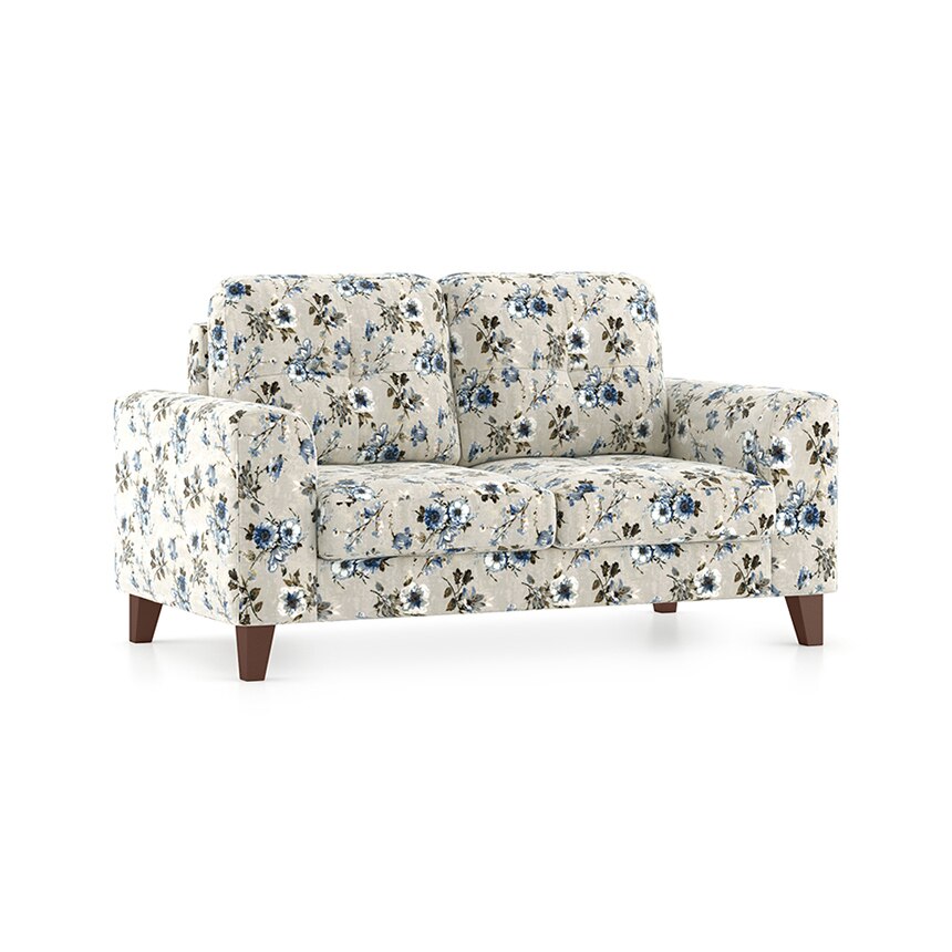 Verona Luxe 2 Seater Fabric Sofa in Adrian Velvet Colour - Urban Ladder