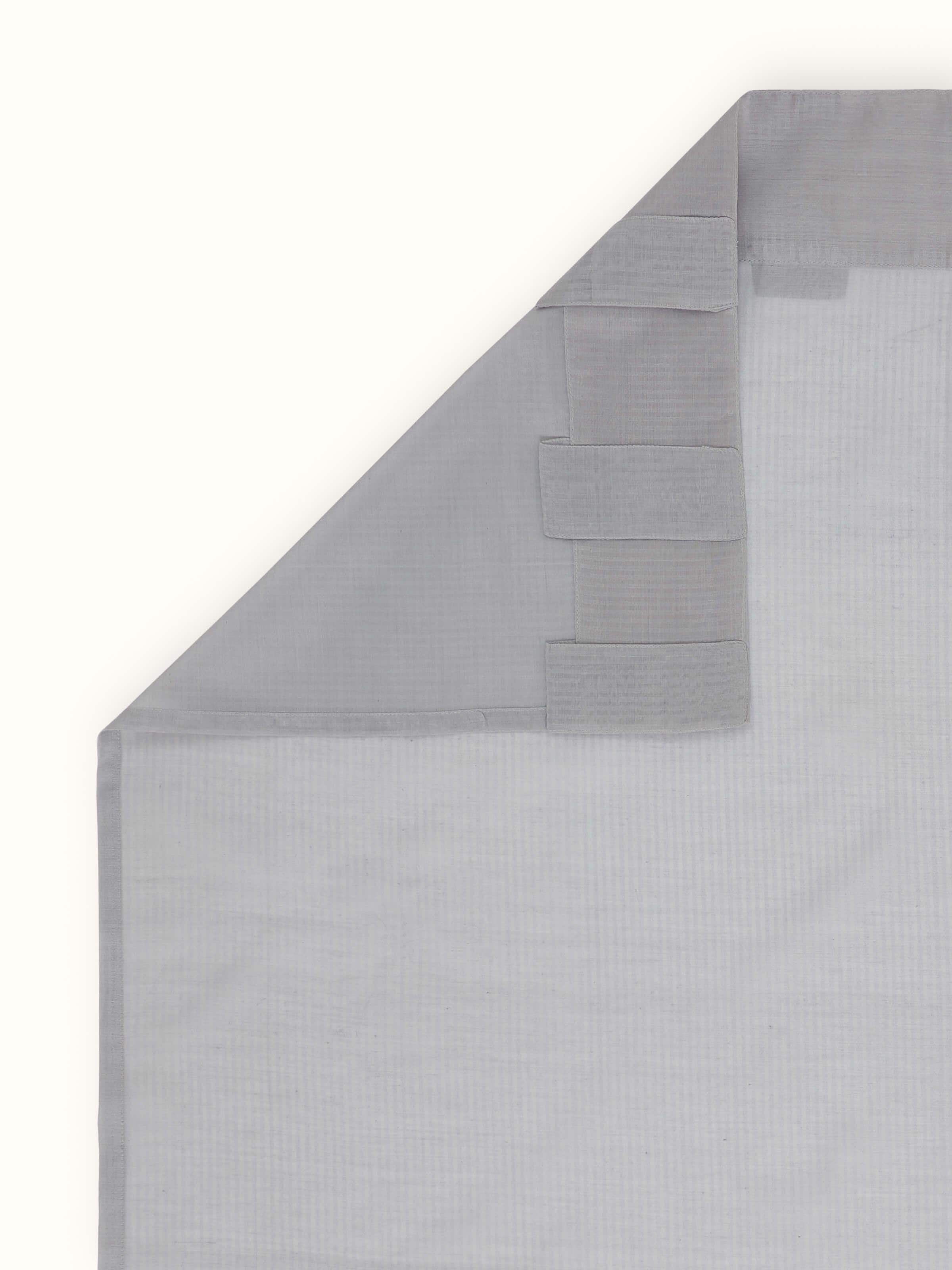 Back view of the curtain with rod pocket panel for easy installation.