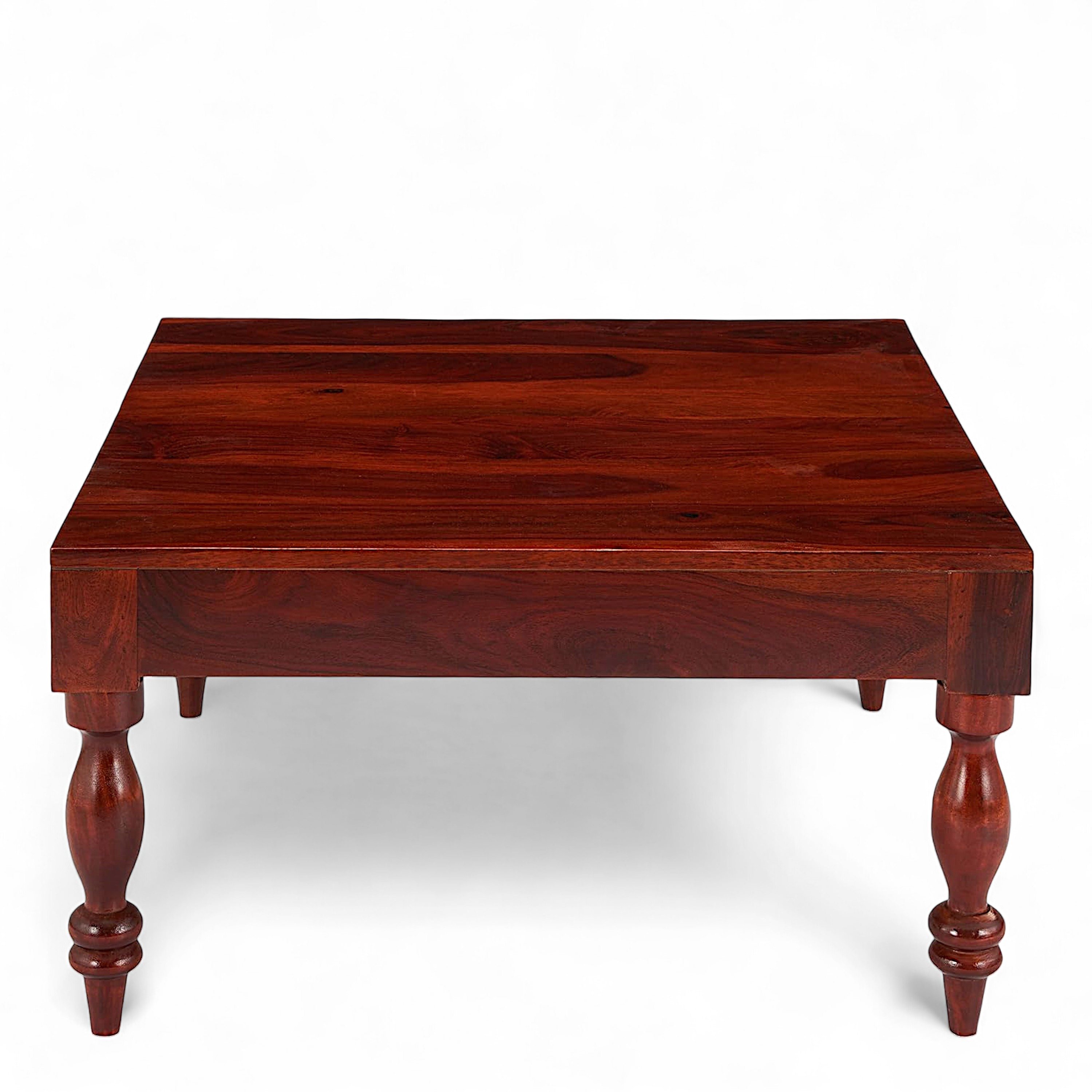 Sydney Sheesham Wood Contemporary Square Coffee Table In Honey Finish