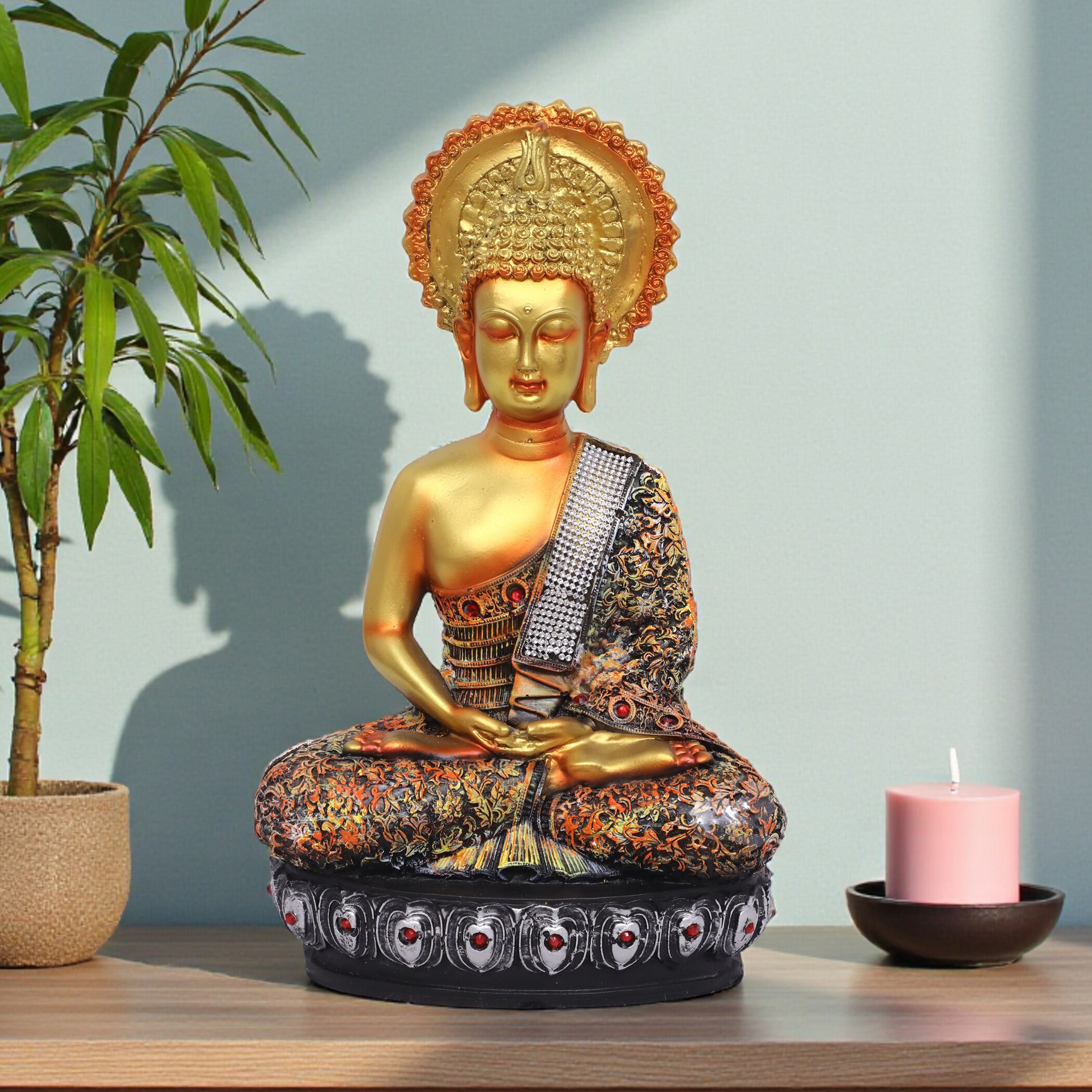 VEDAS Polyresin  Figurine in Gold Colour - Vedas