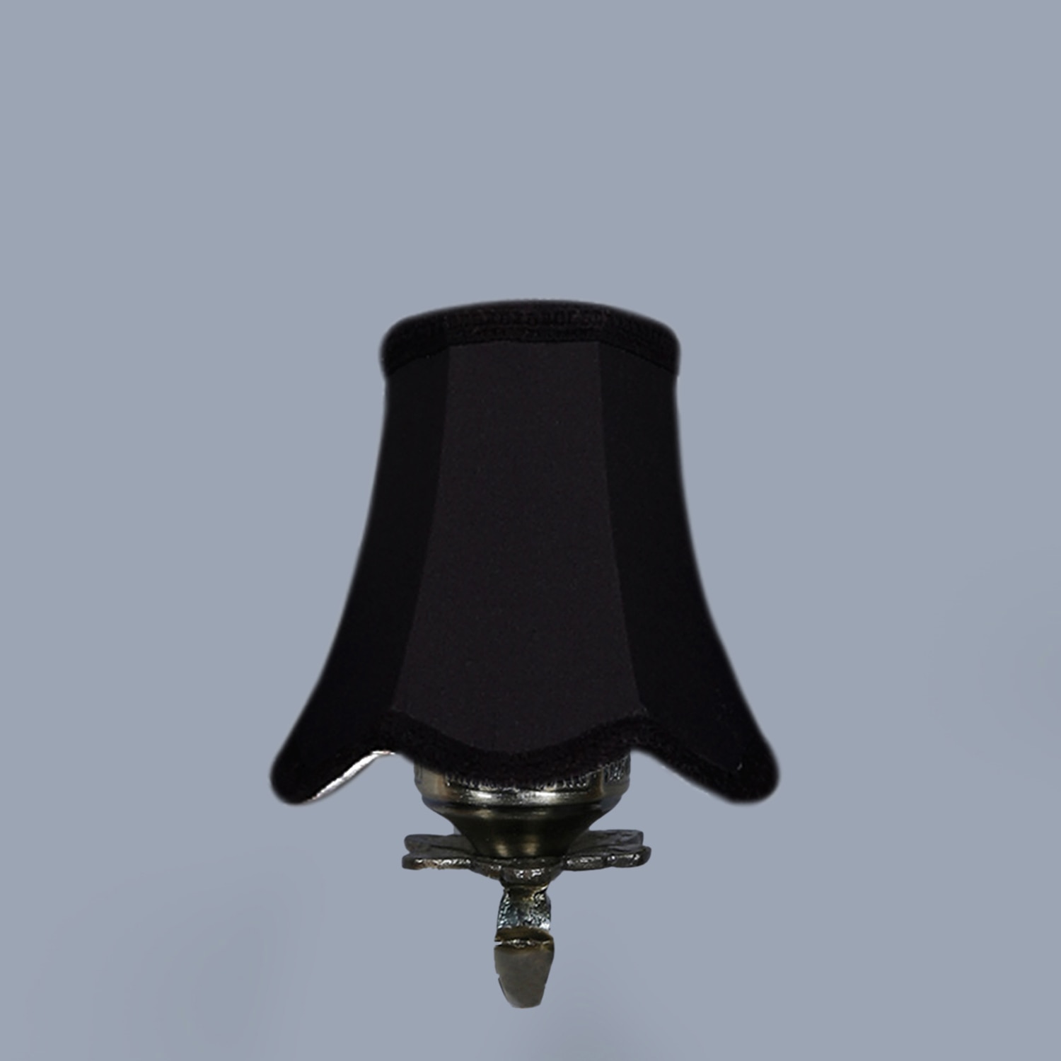 Devansh Gold Antique Wall Mounted Lamp With Black  Cotton Shade