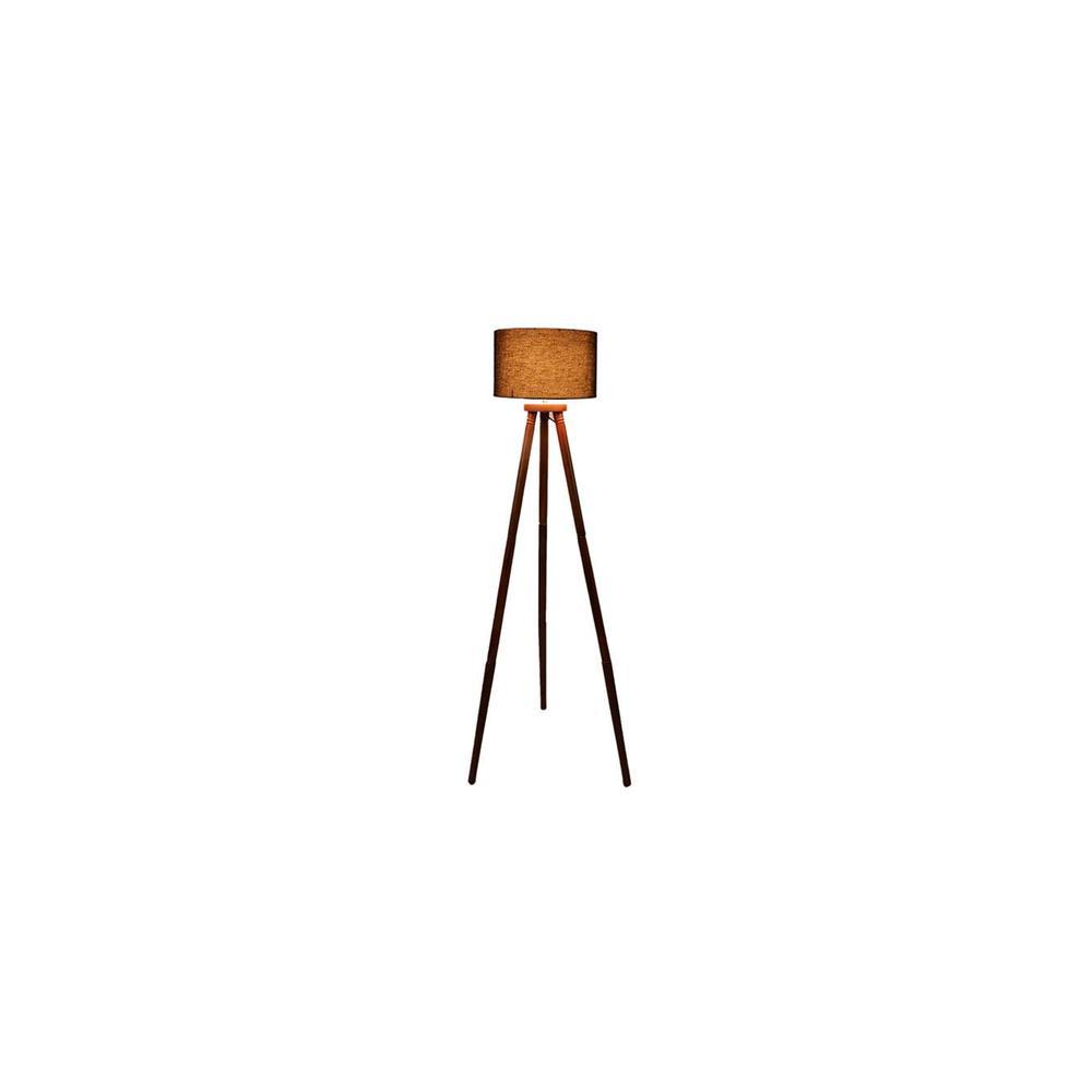 Thor Black Cotton Shade Floor Lamp